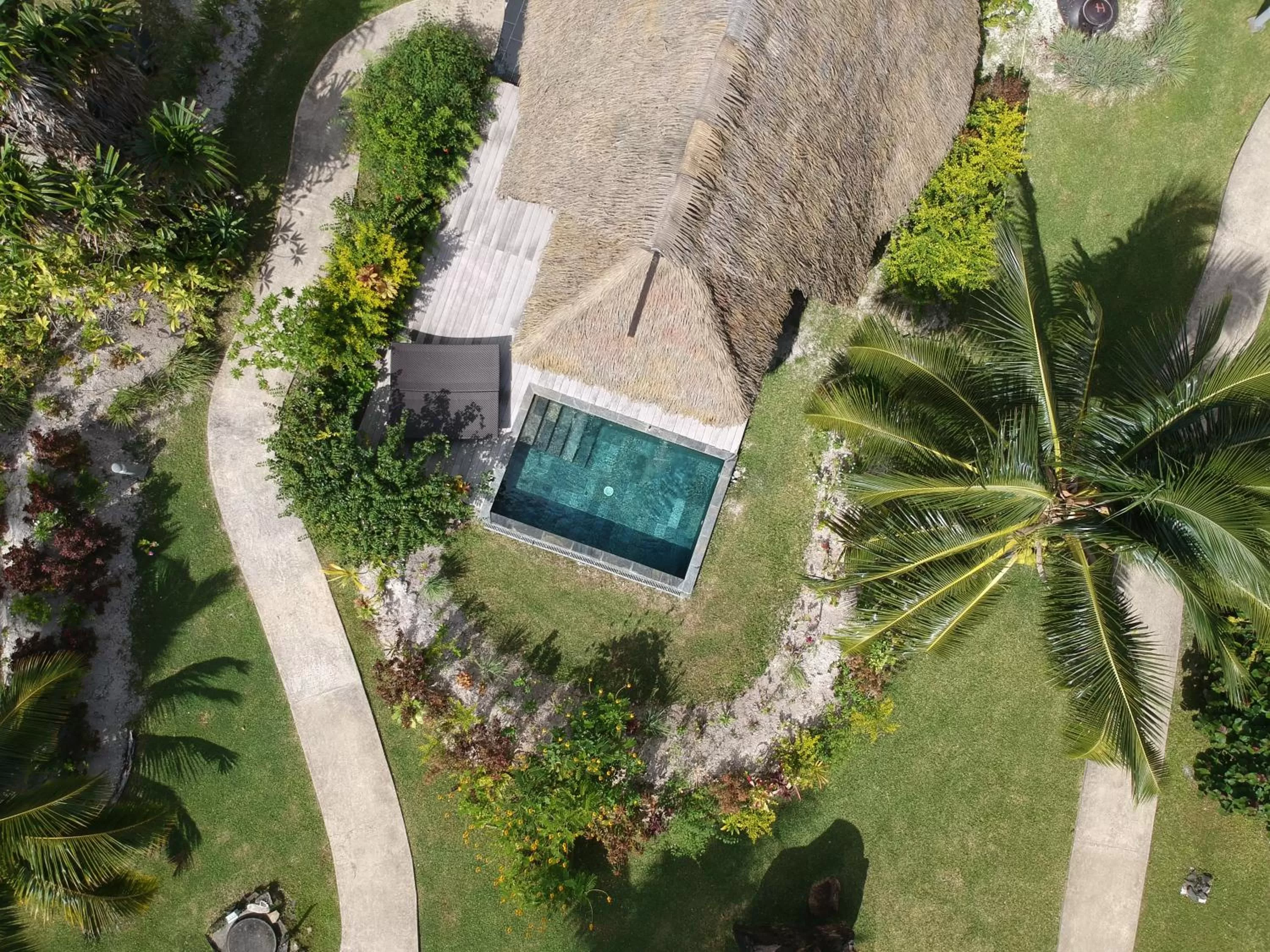 Bird's eye view in Maitai Lapita Village Huahine