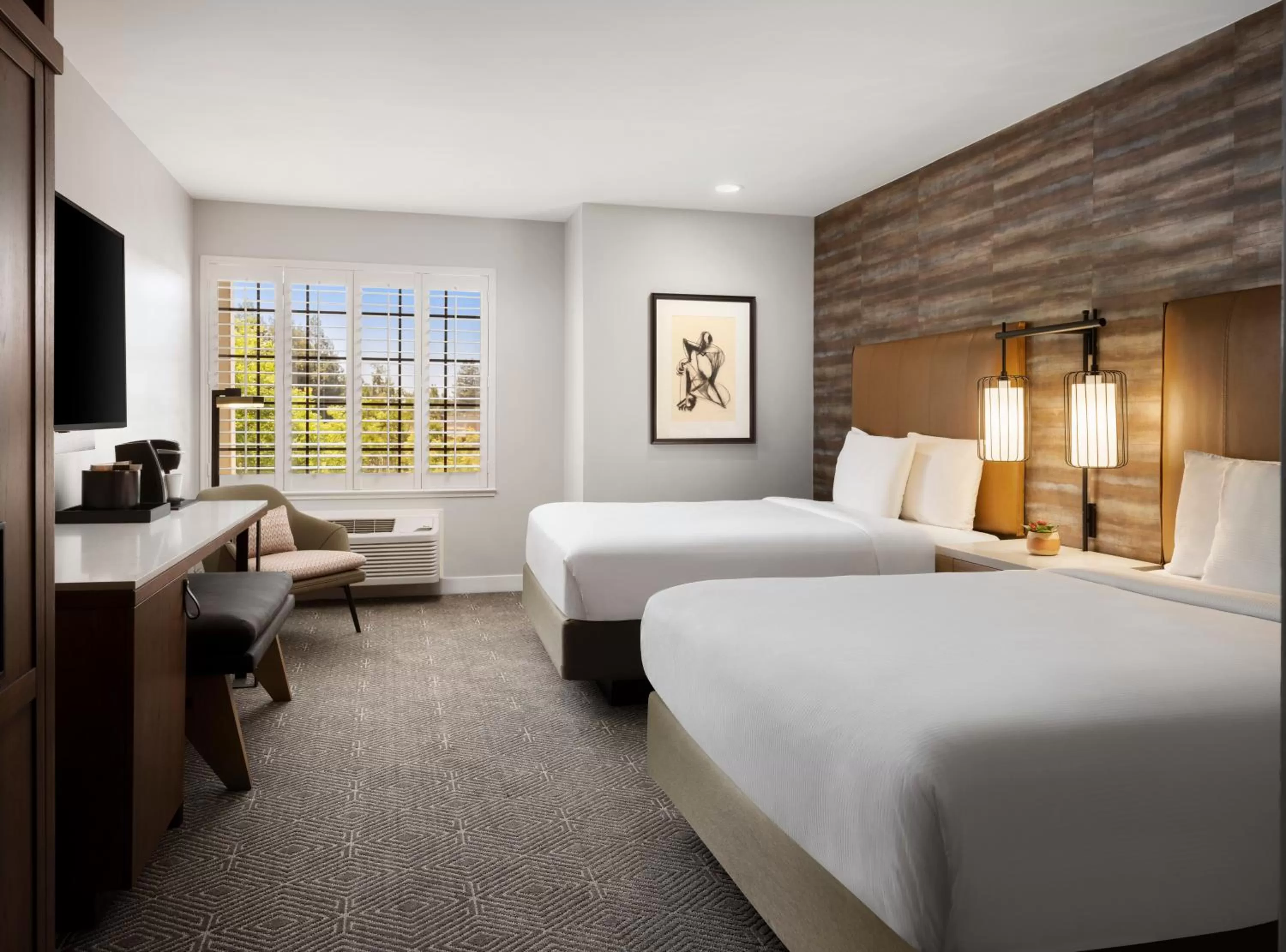 Bed in Napa Winery Inn