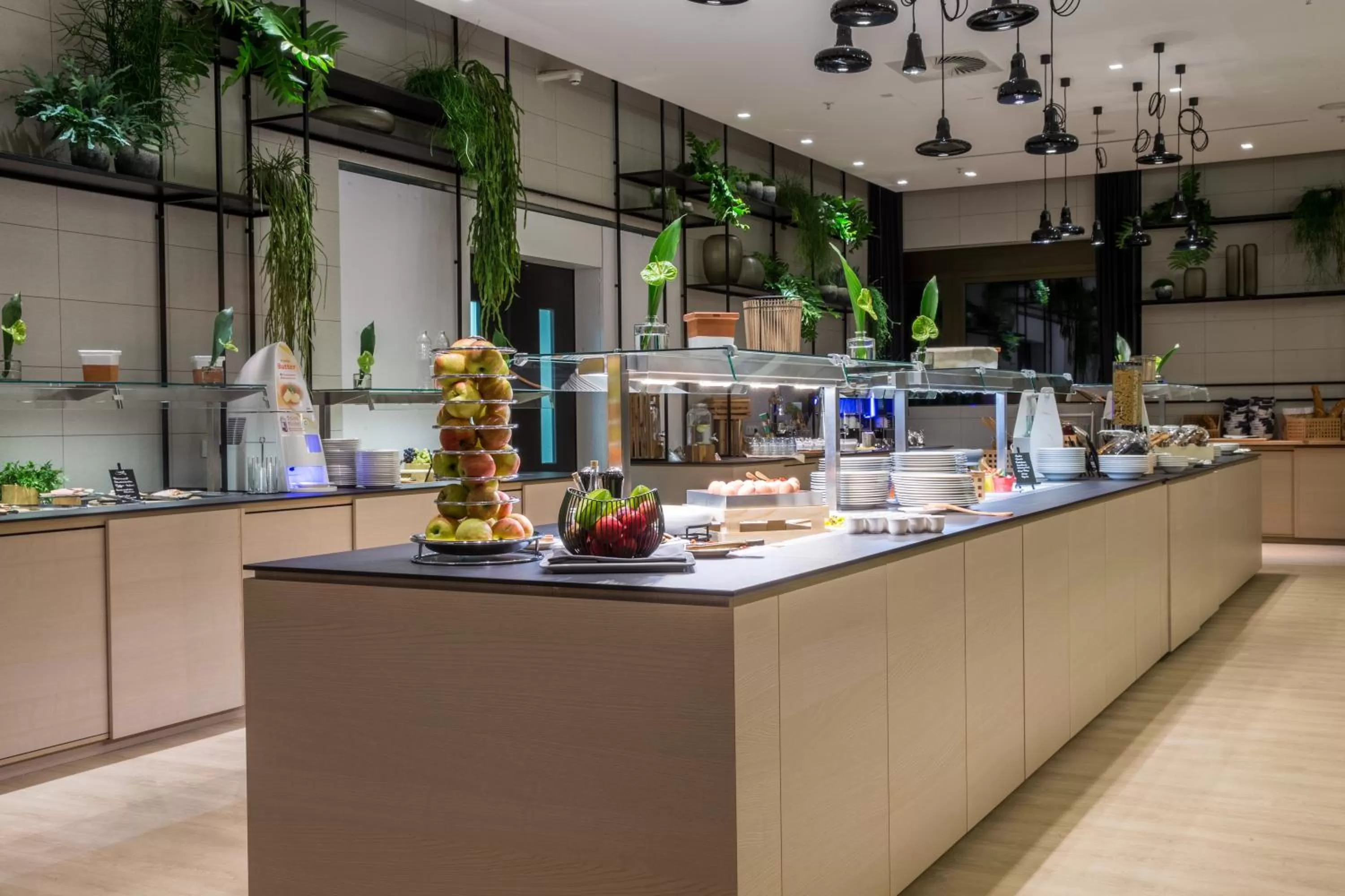 Buffet breakfast in Radisson Blu Hotel, Mannheim