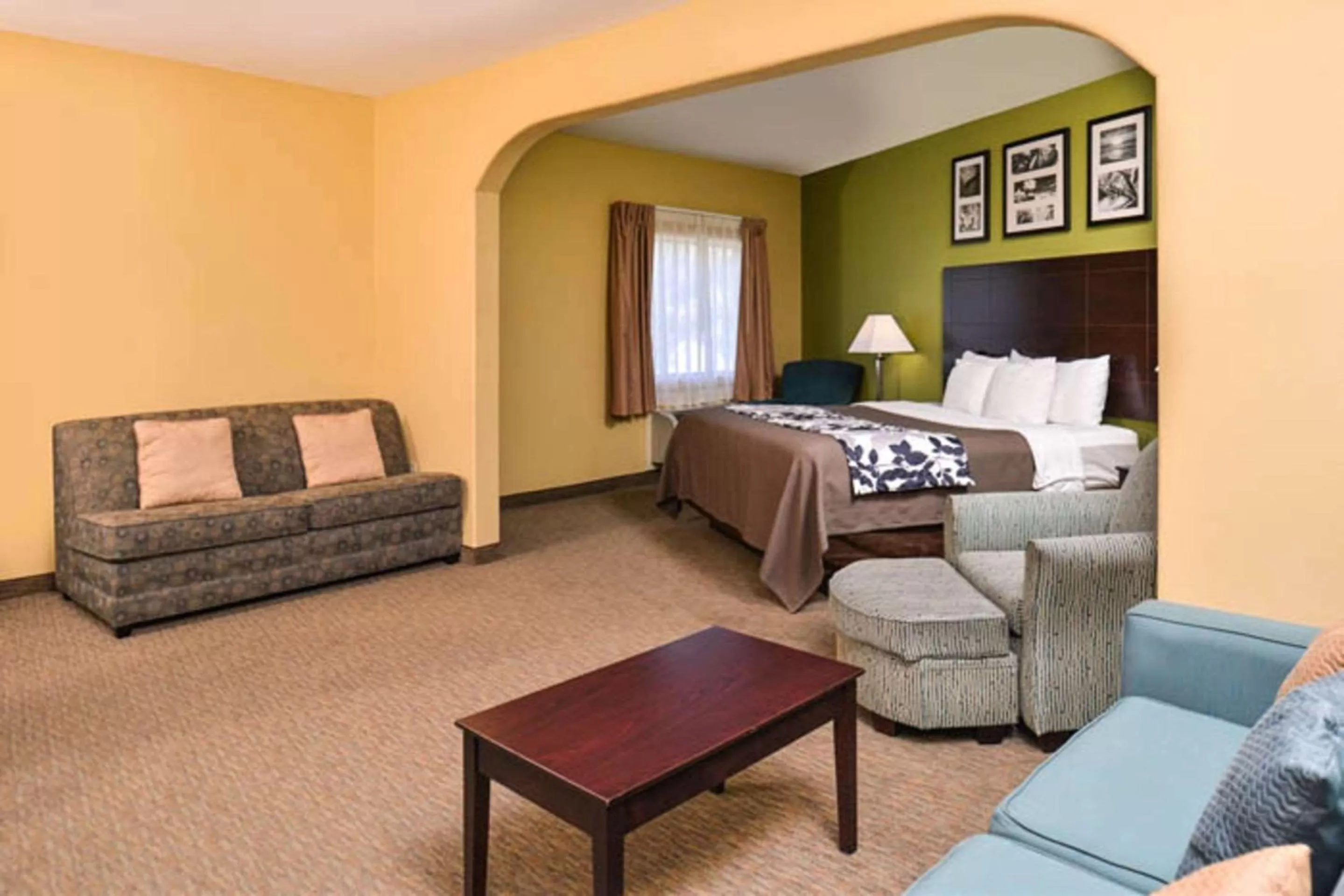 Photo of the whole room, Bed in Sleep Inn and Suites Downtown Houston