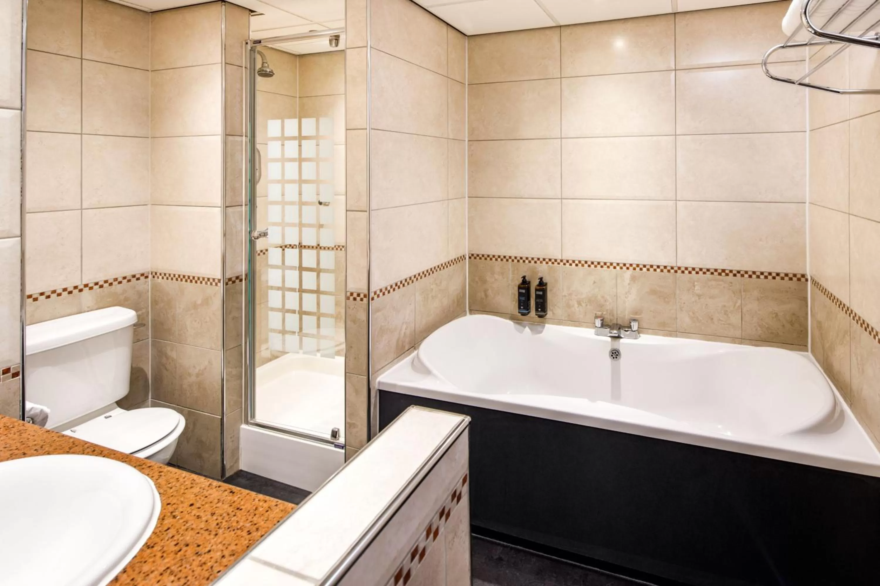 Shower in Mercure Chester Abbots Well Hotel