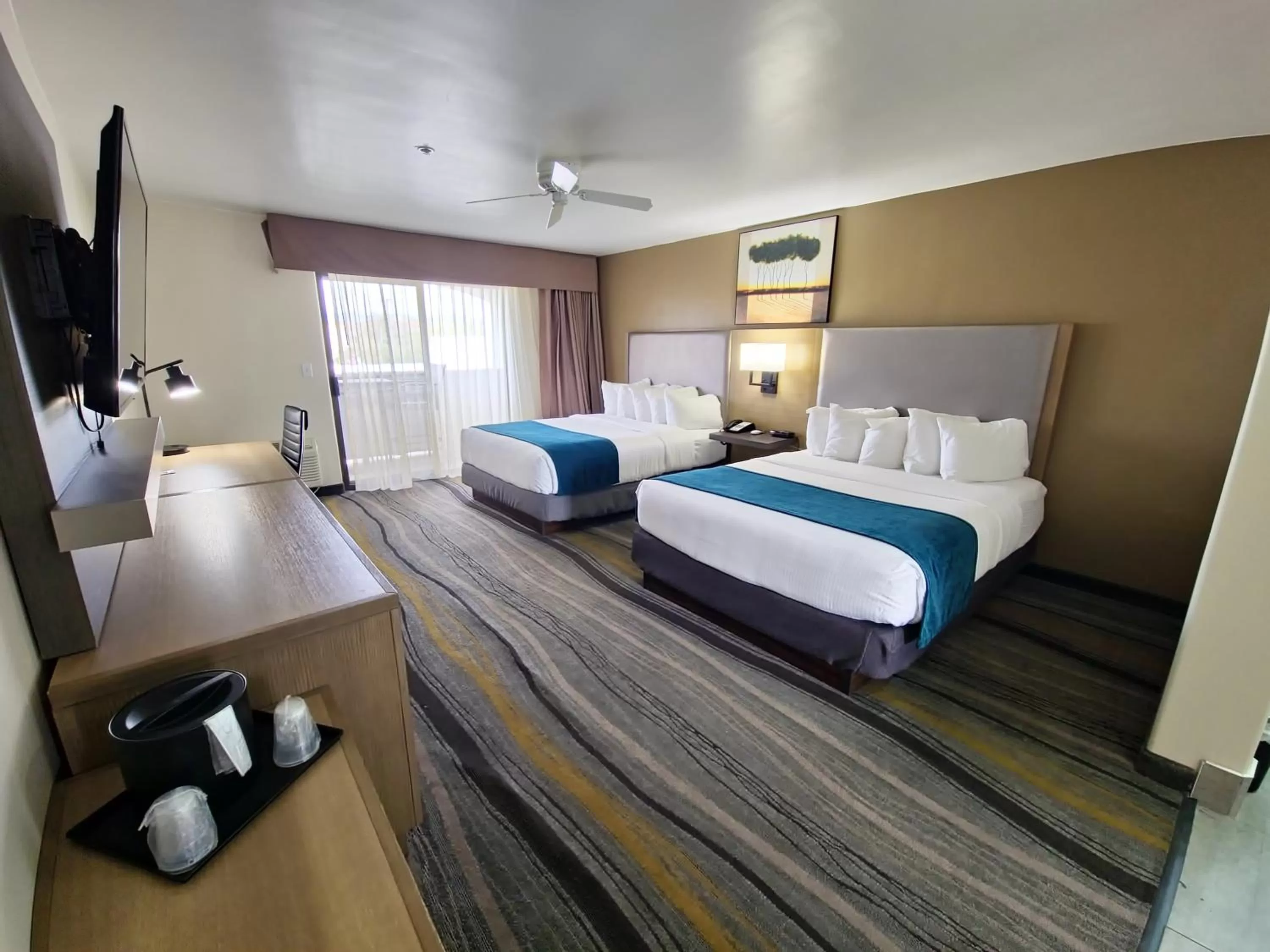 Communal lounge/ TV room, Bed in Los Viajeros Inn