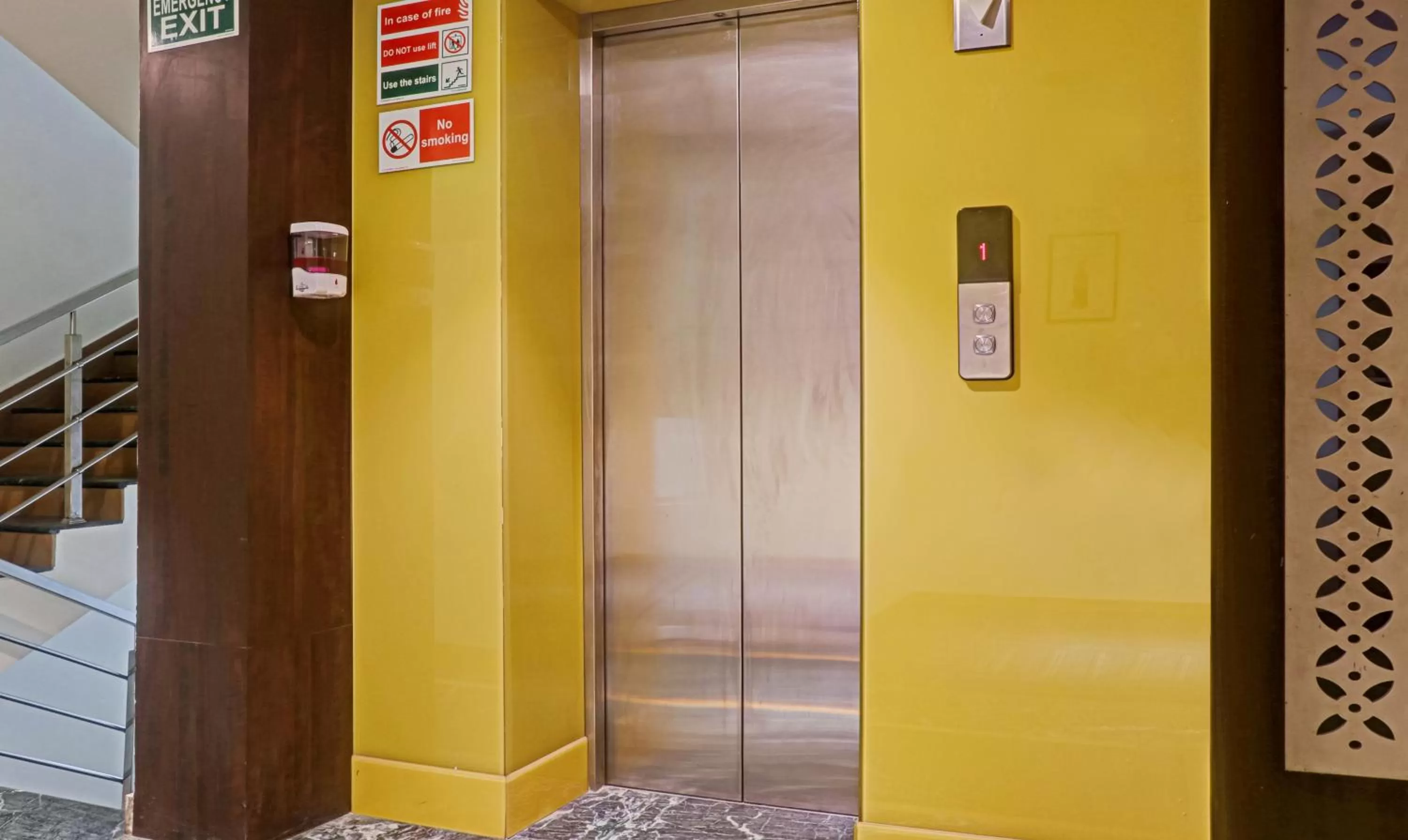 elevator in The Onyx Hotel