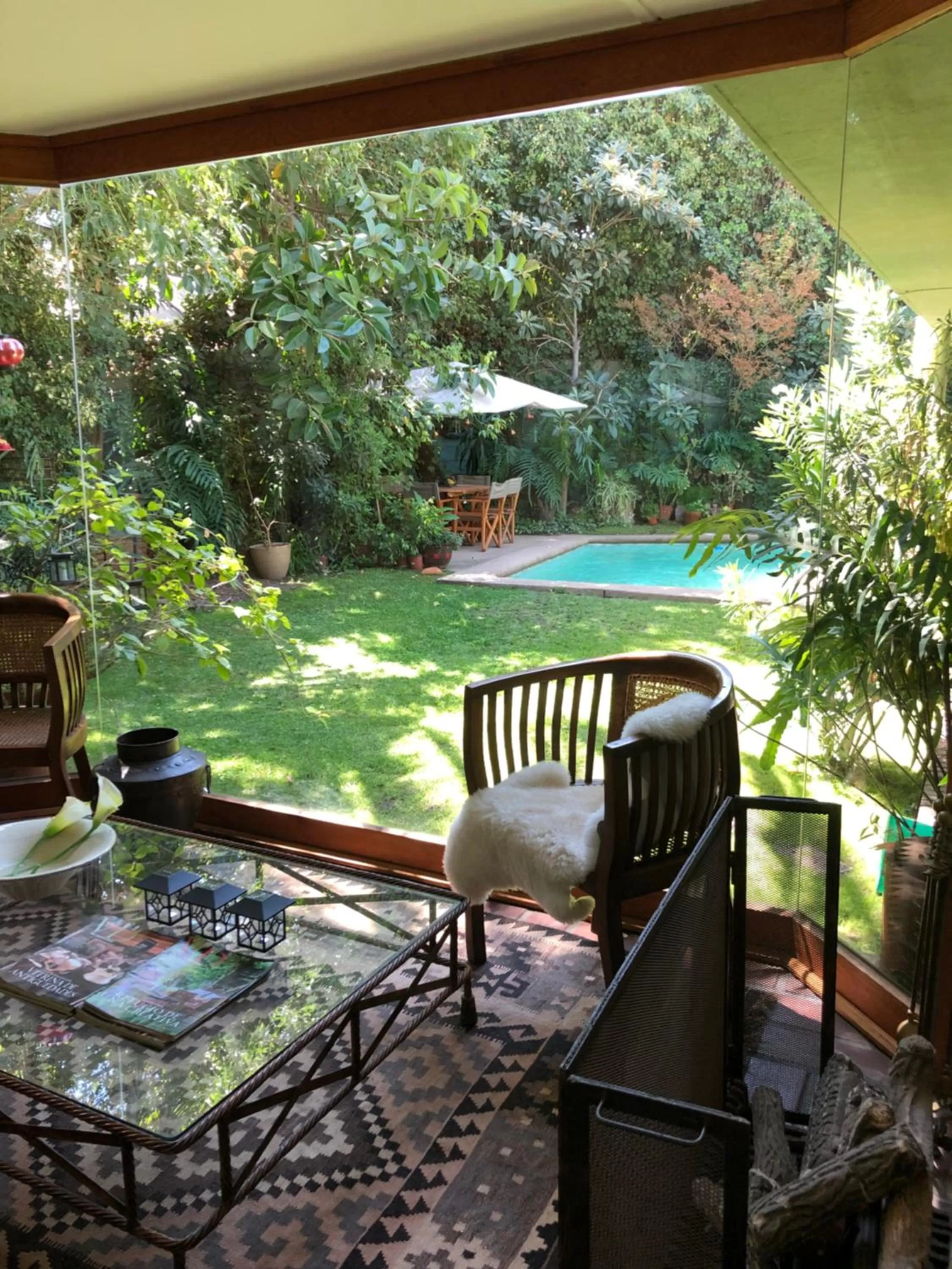 Garden view in Rent apart Las Condes