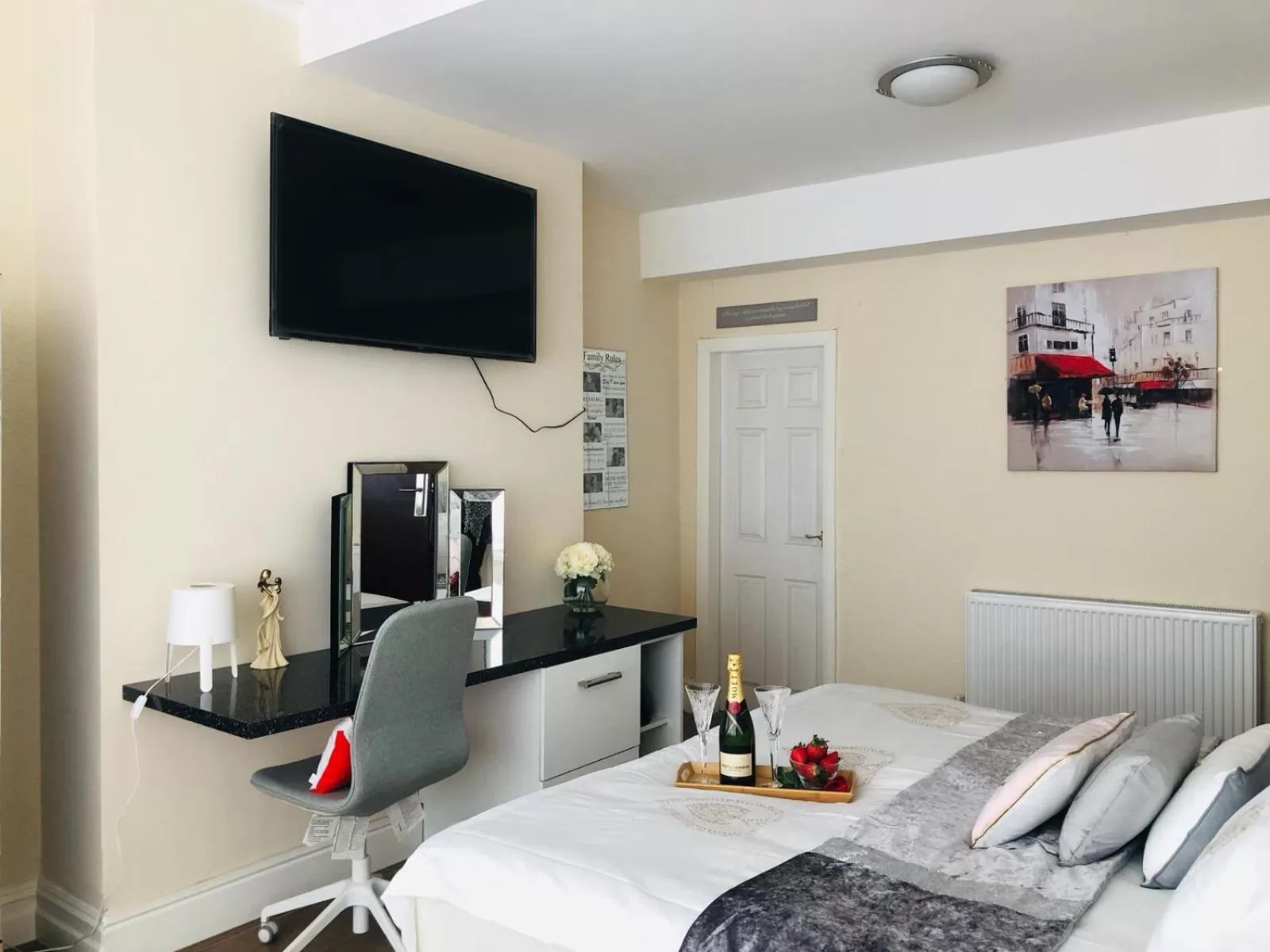 Bed in The Winter Garden Suites