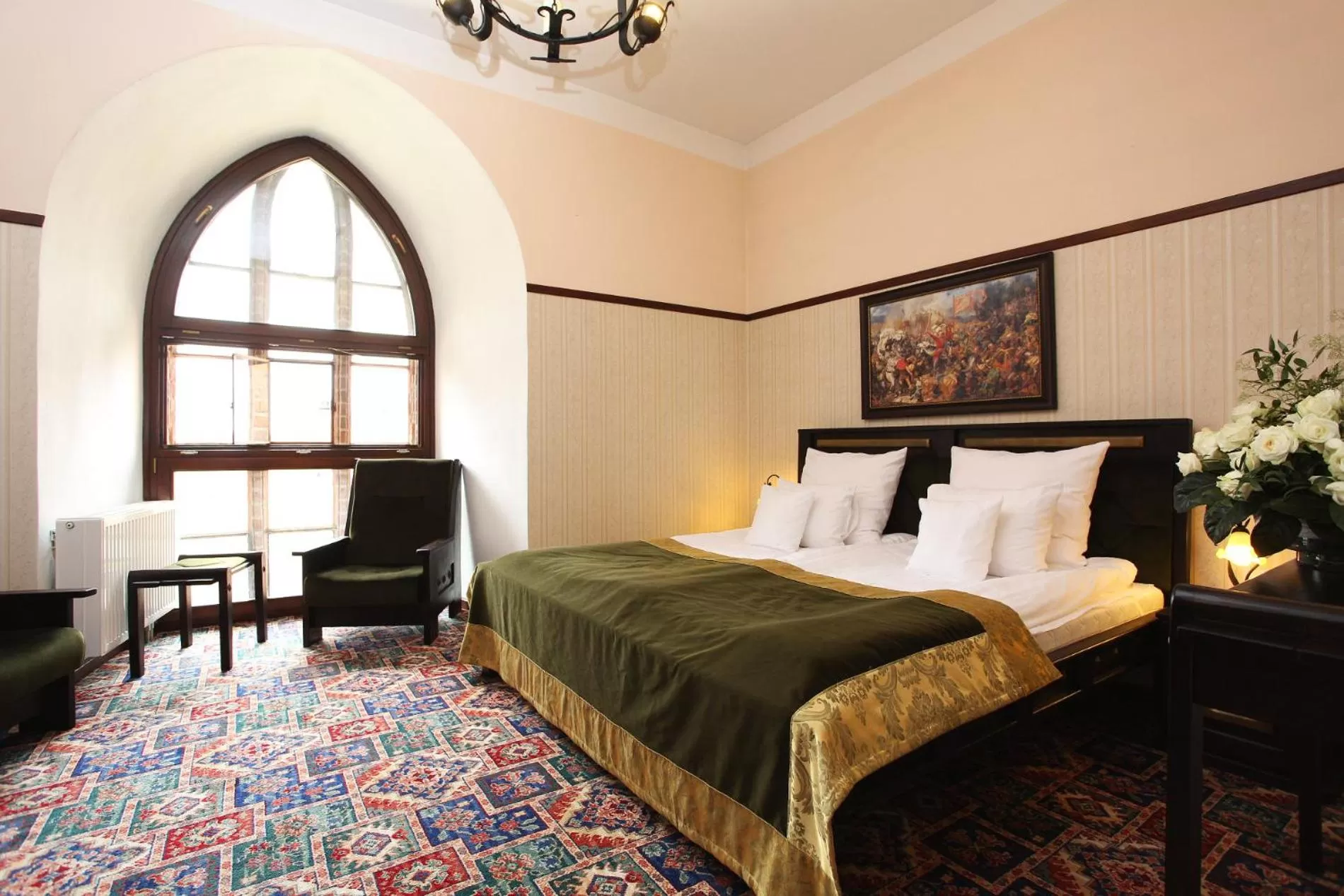 Bed in Hotel Zamek Gniew