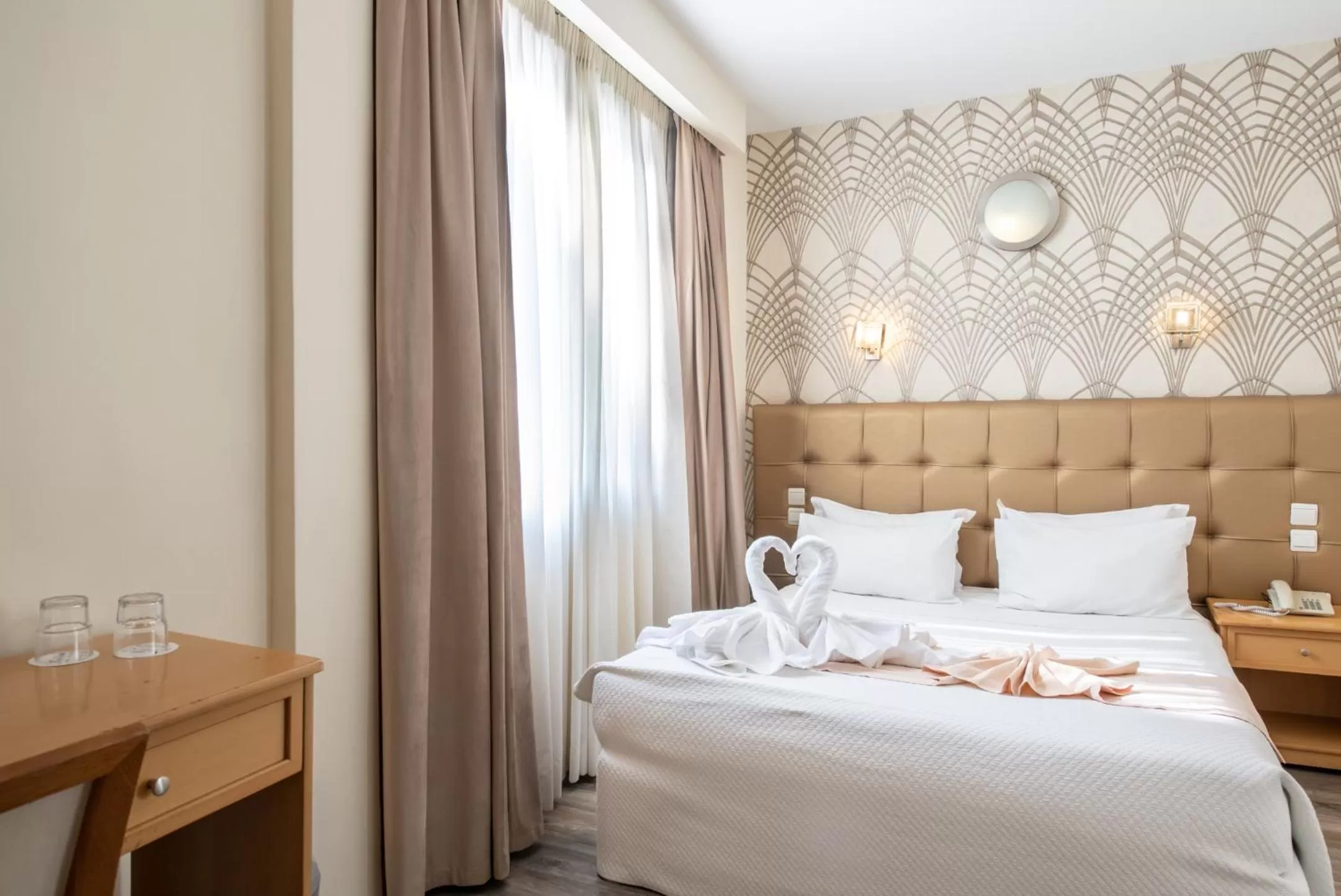 Bed in Athens Golden City Hotel