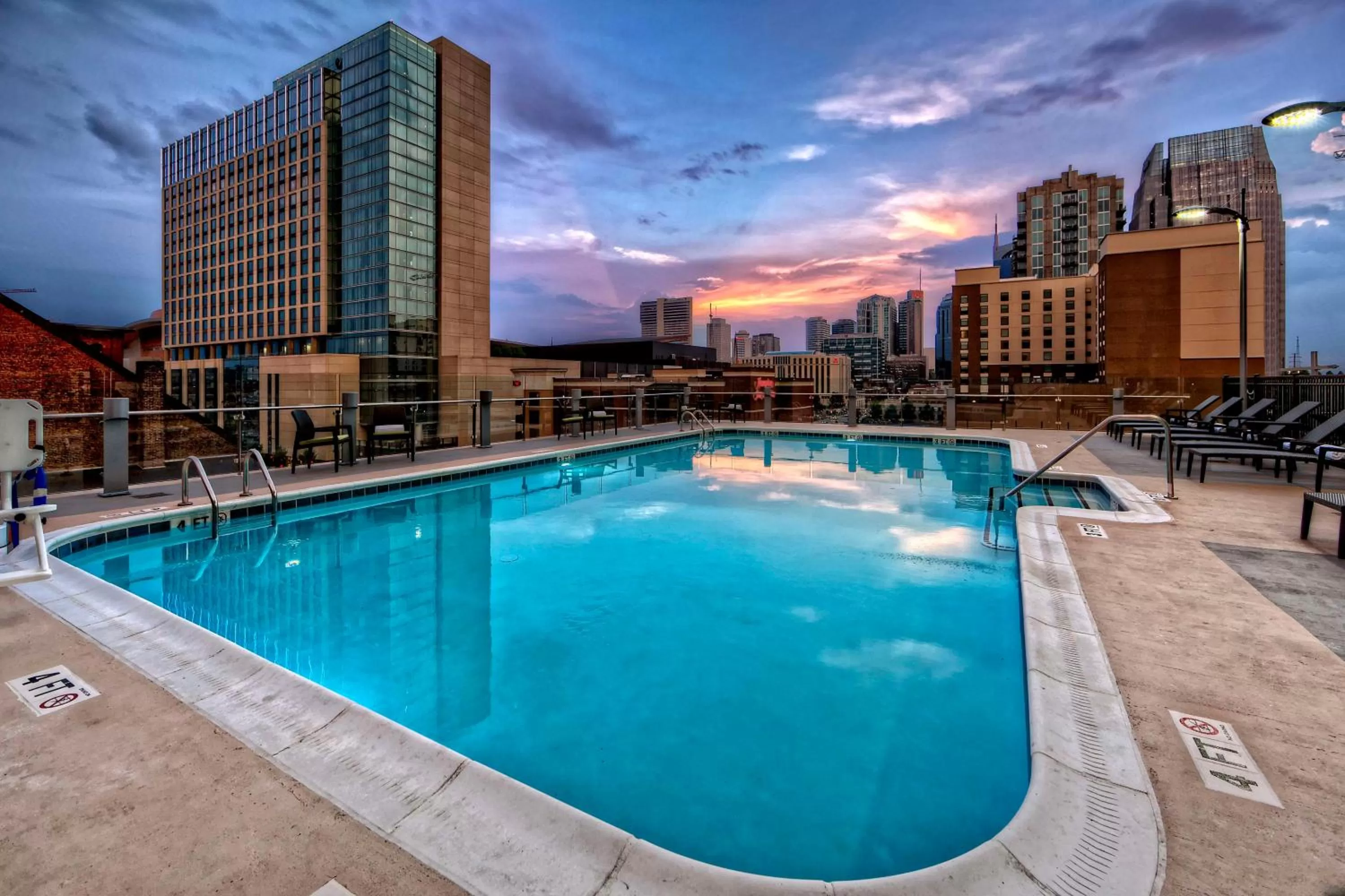 Pool view in Hilton Garden Inn Nashville Downtown Convention Center