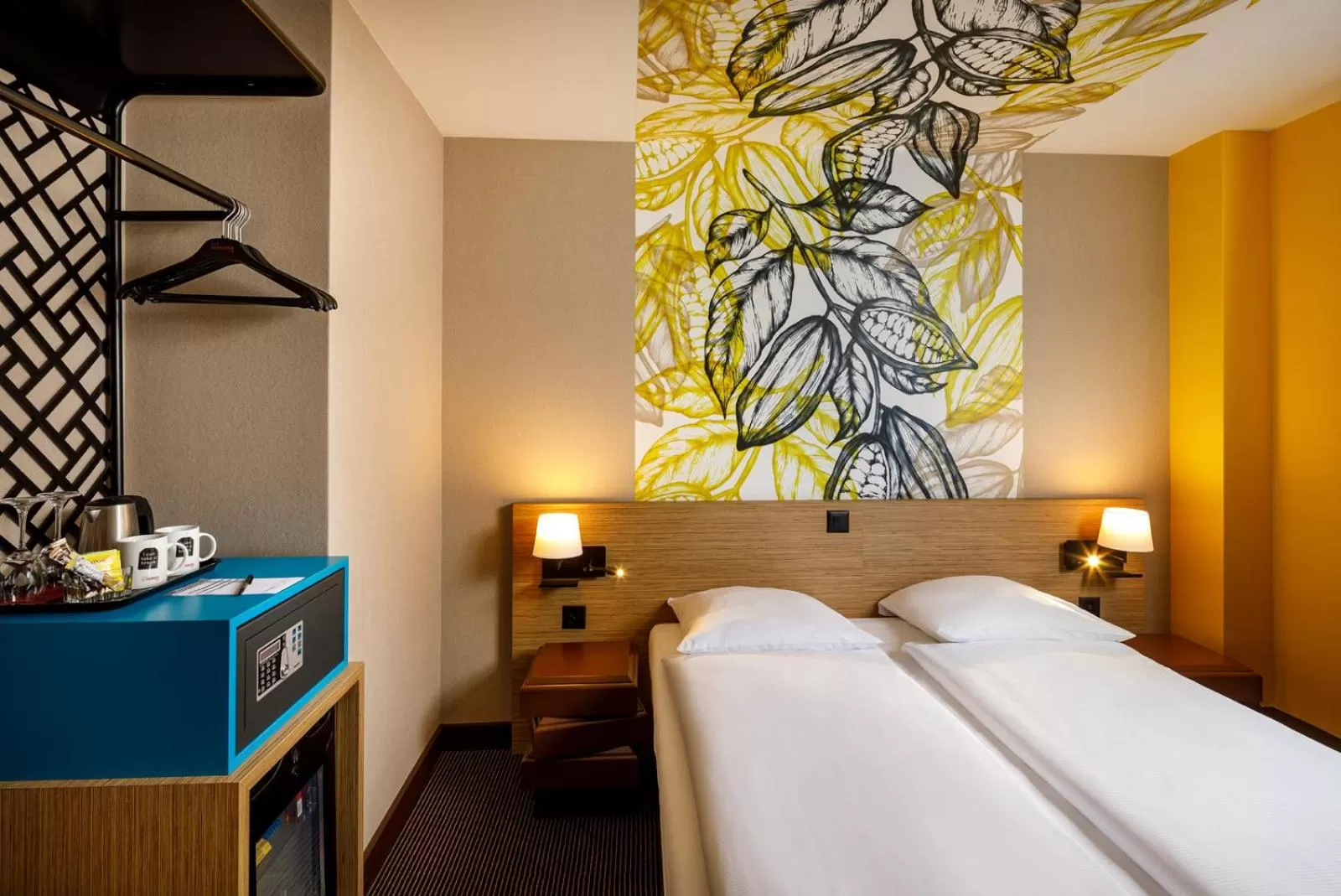 Bedroom, Bed in Swiss Chocolate by Fassbind Zurich