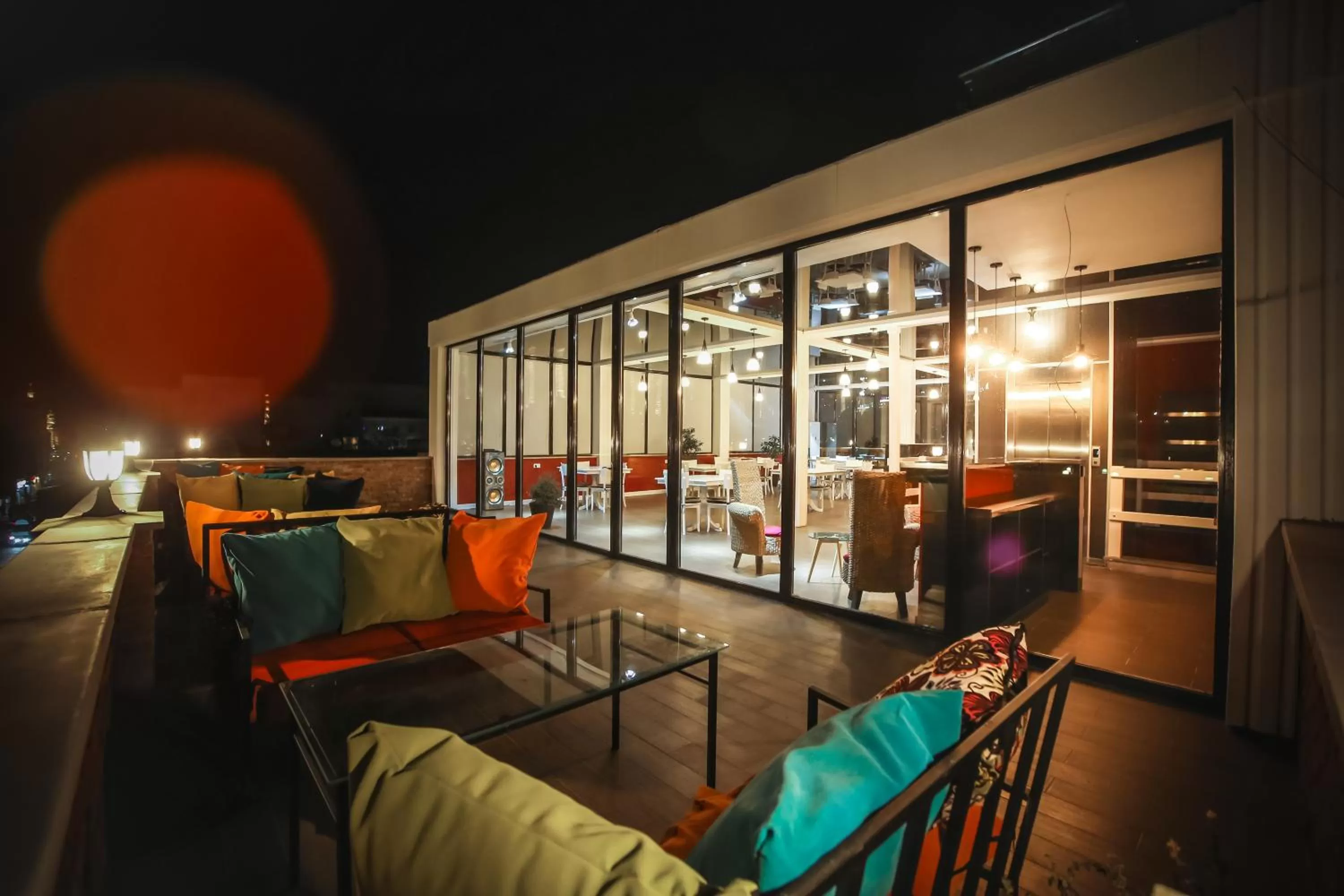 Patio, Restaurant/Places to Eat in Hotel Rero