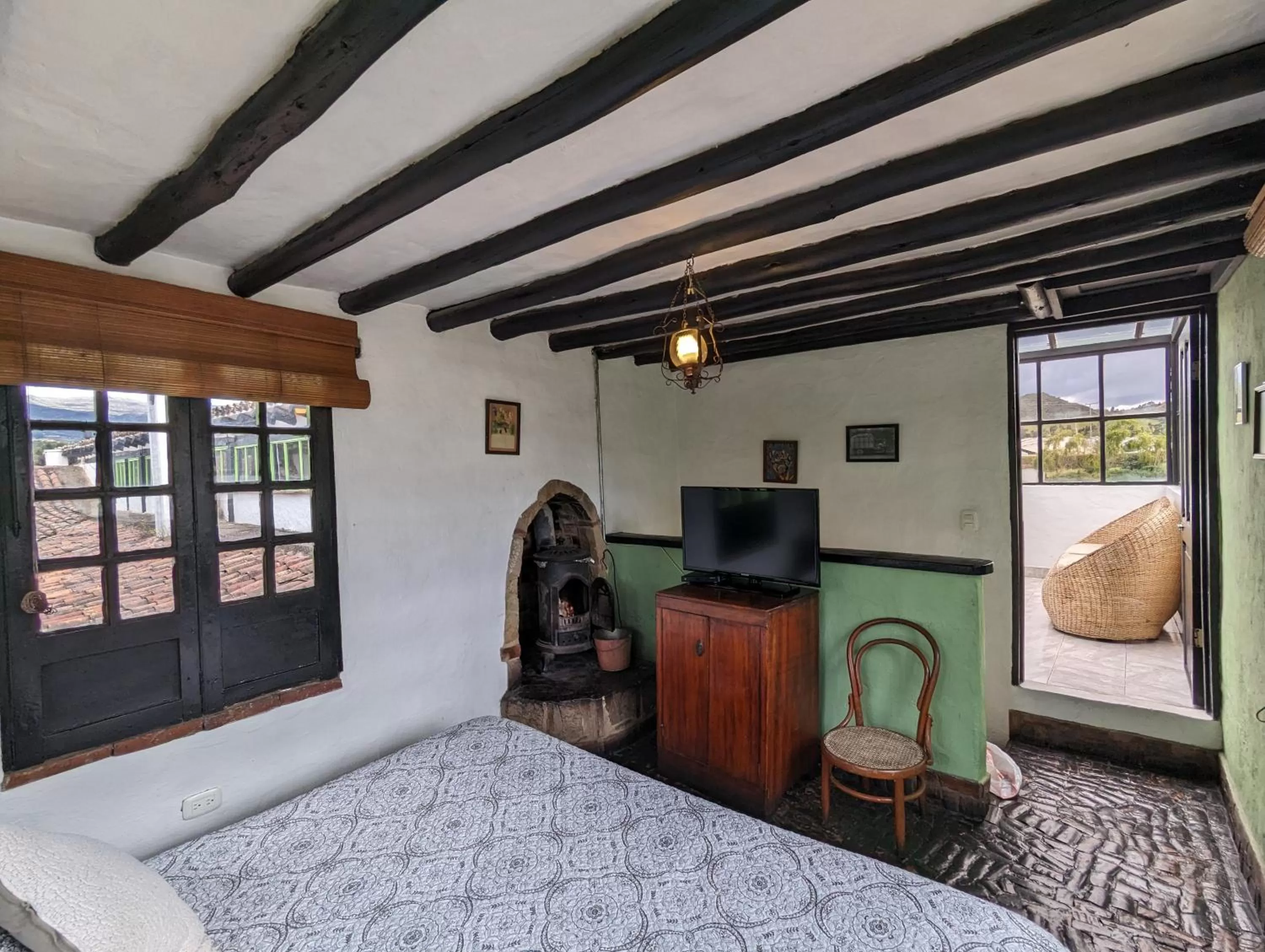 flat iron, Seating Area in Posada Cafe La Huerta