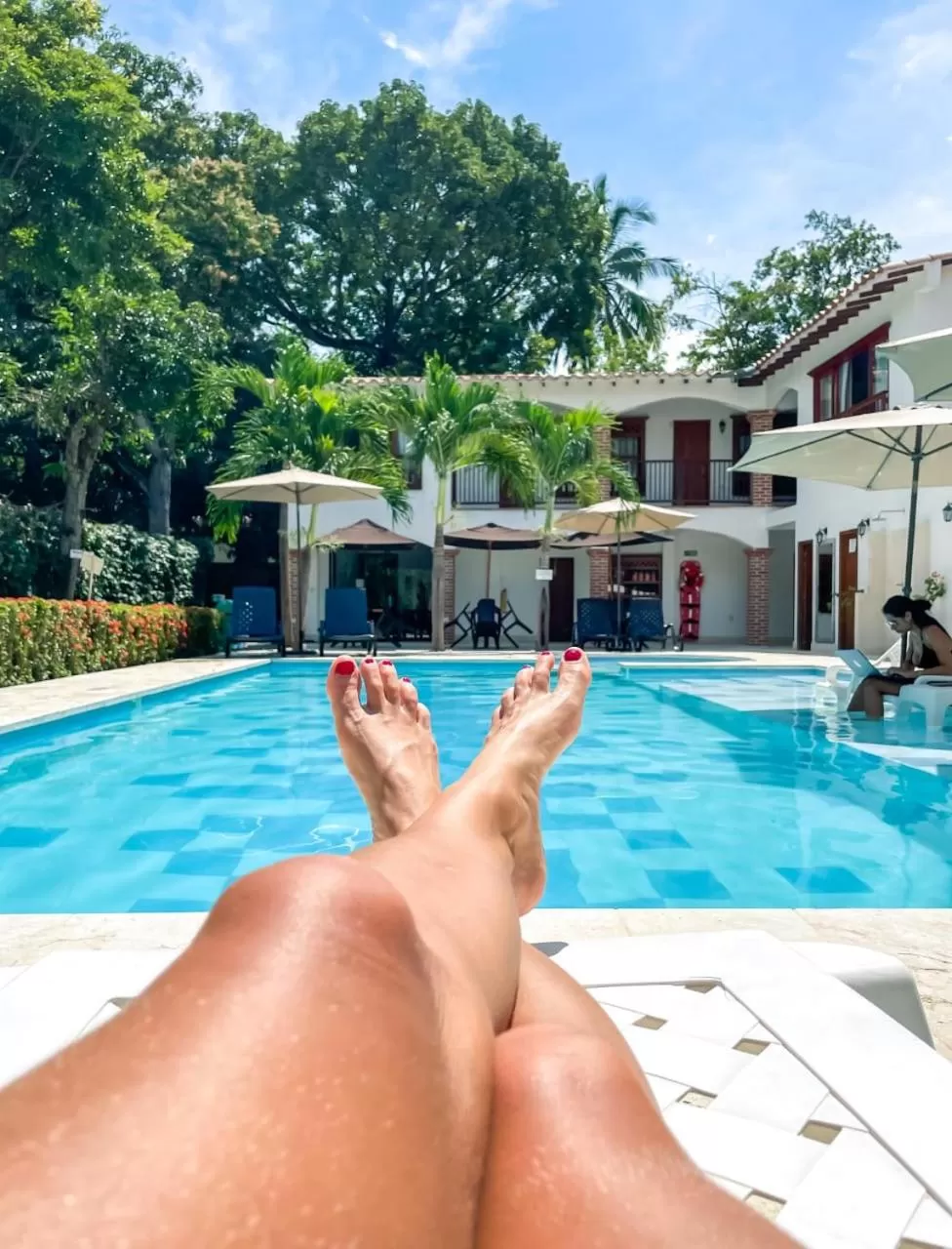 Swimming Pool in Finca Hotel Guali Santafe