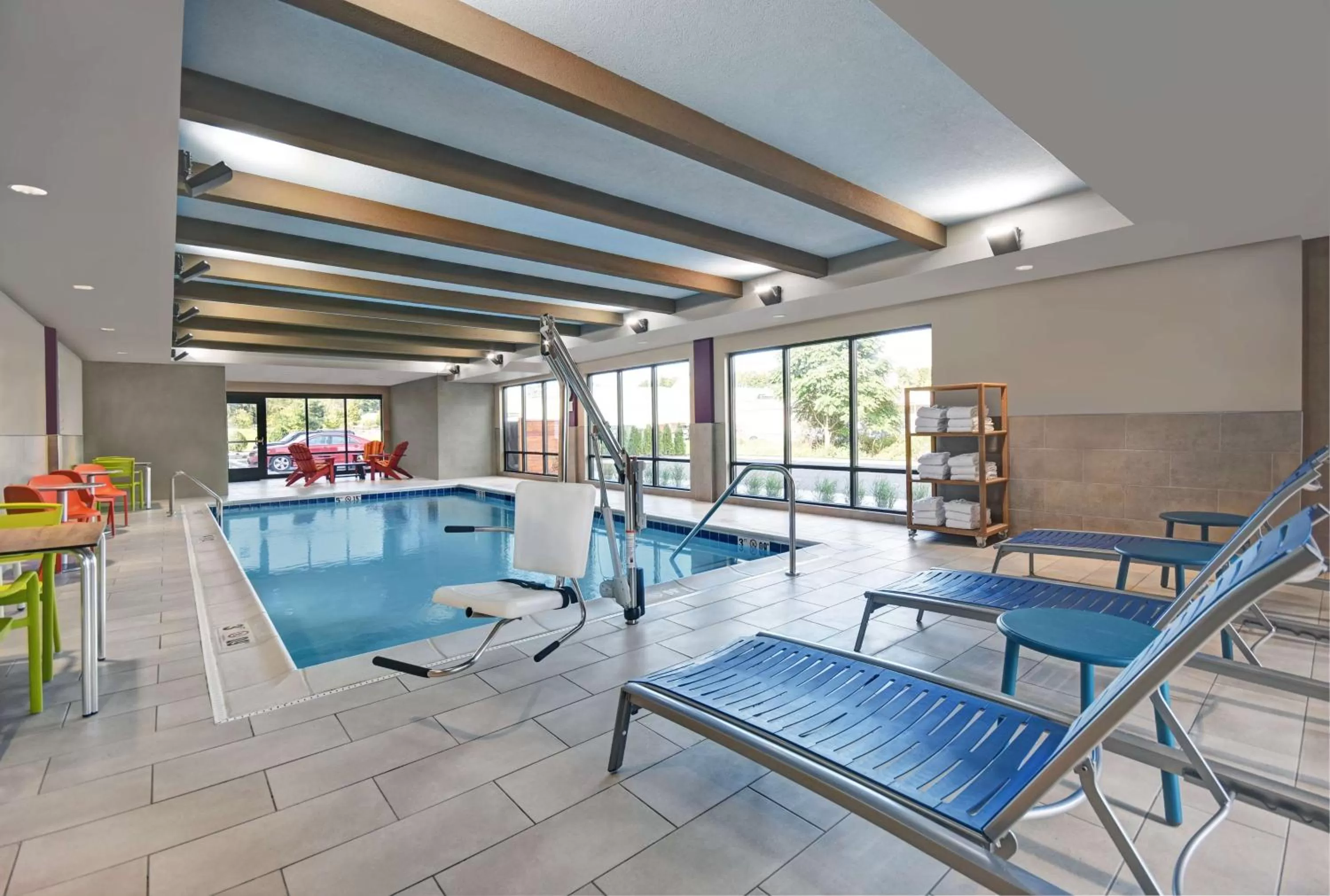 Pool view in Home2 Suites by Hilton Blacksburg University