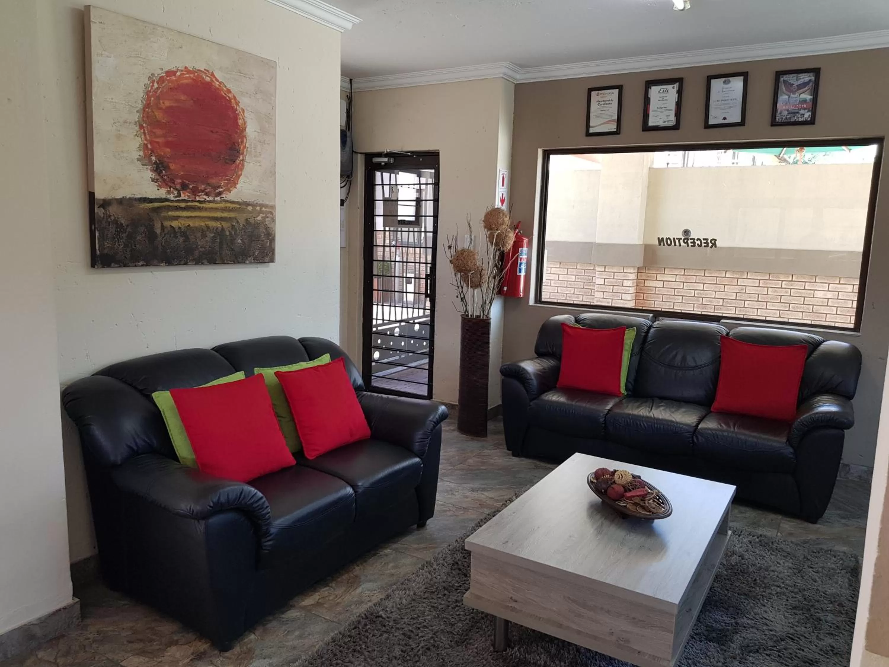 Lobby or reception in Europrime Hotel