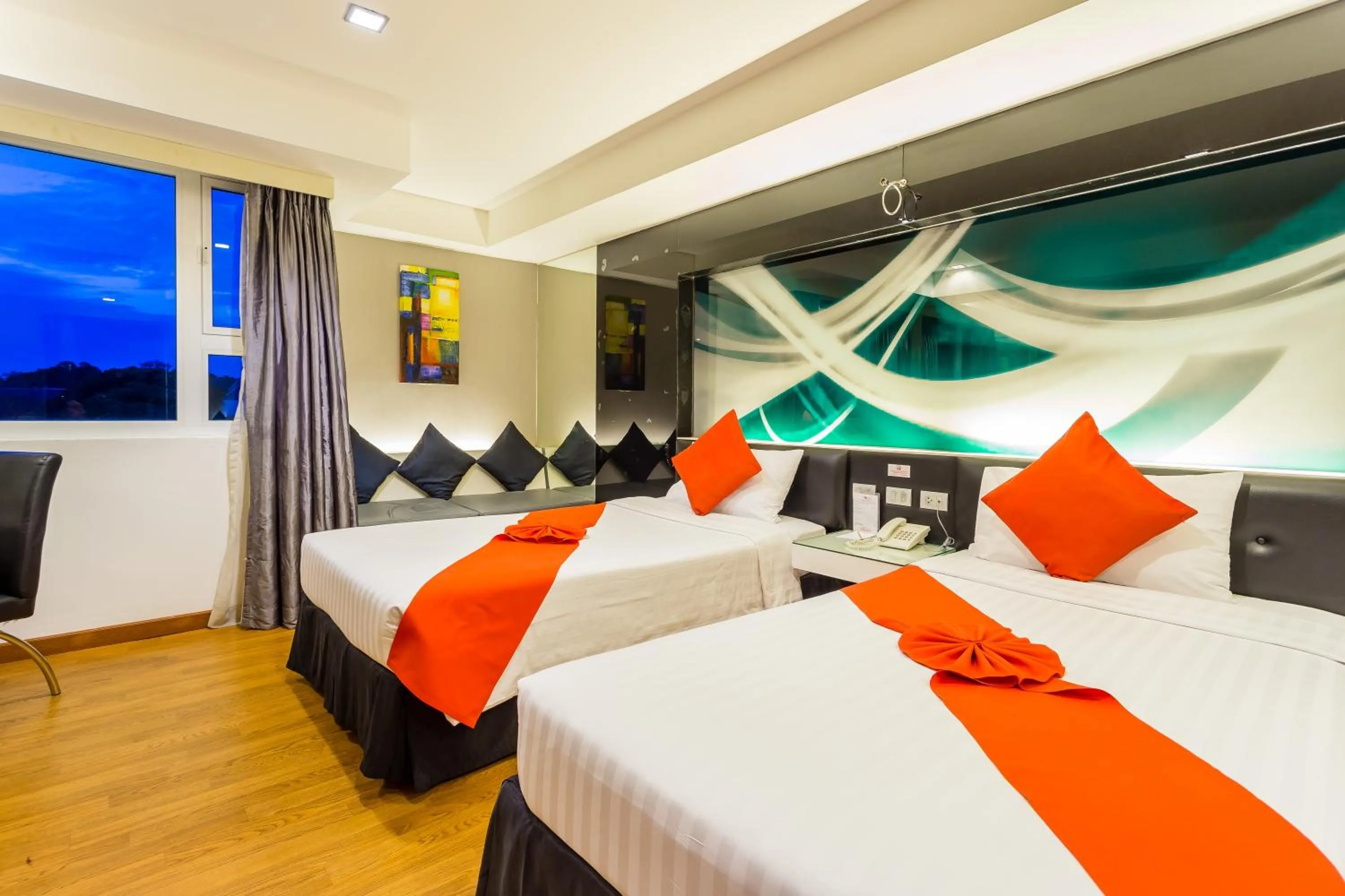 Decorative detail, Bed in Nova Platinum Hotel