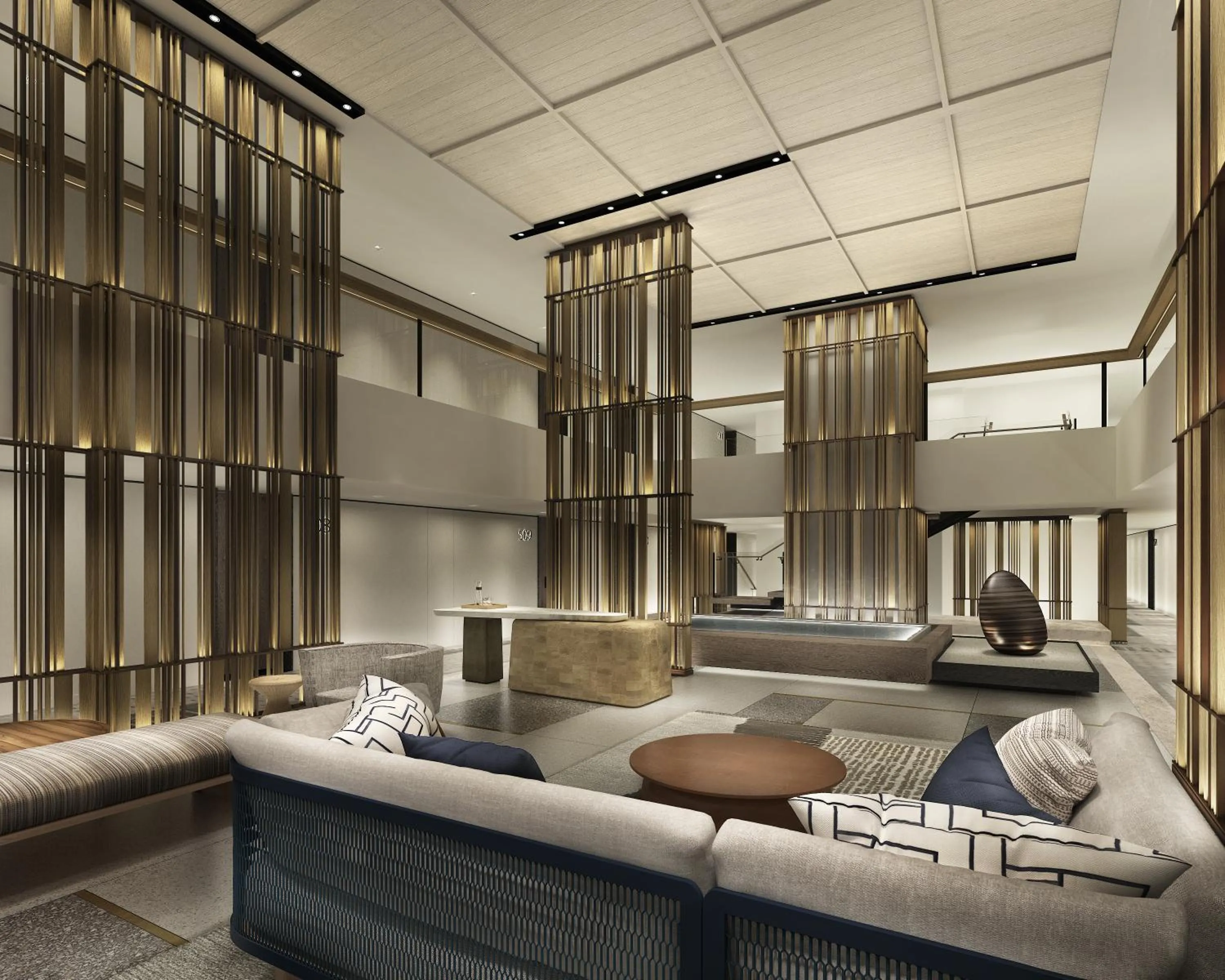 Communal lounge/ TV room in Mumian Shenzhen Luohu JDV by Hyatt