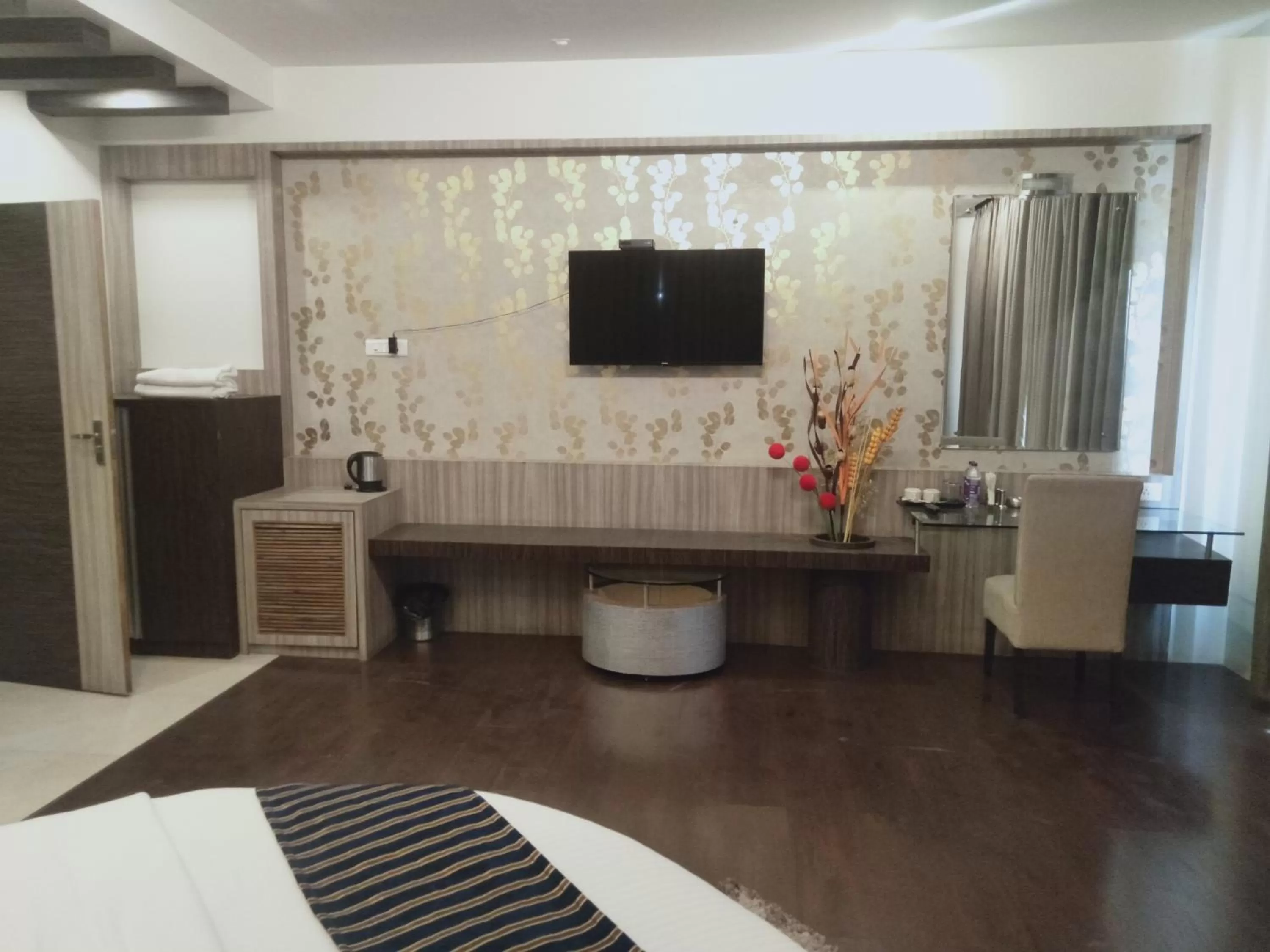 Bed in Hotel Udayanraje Palace