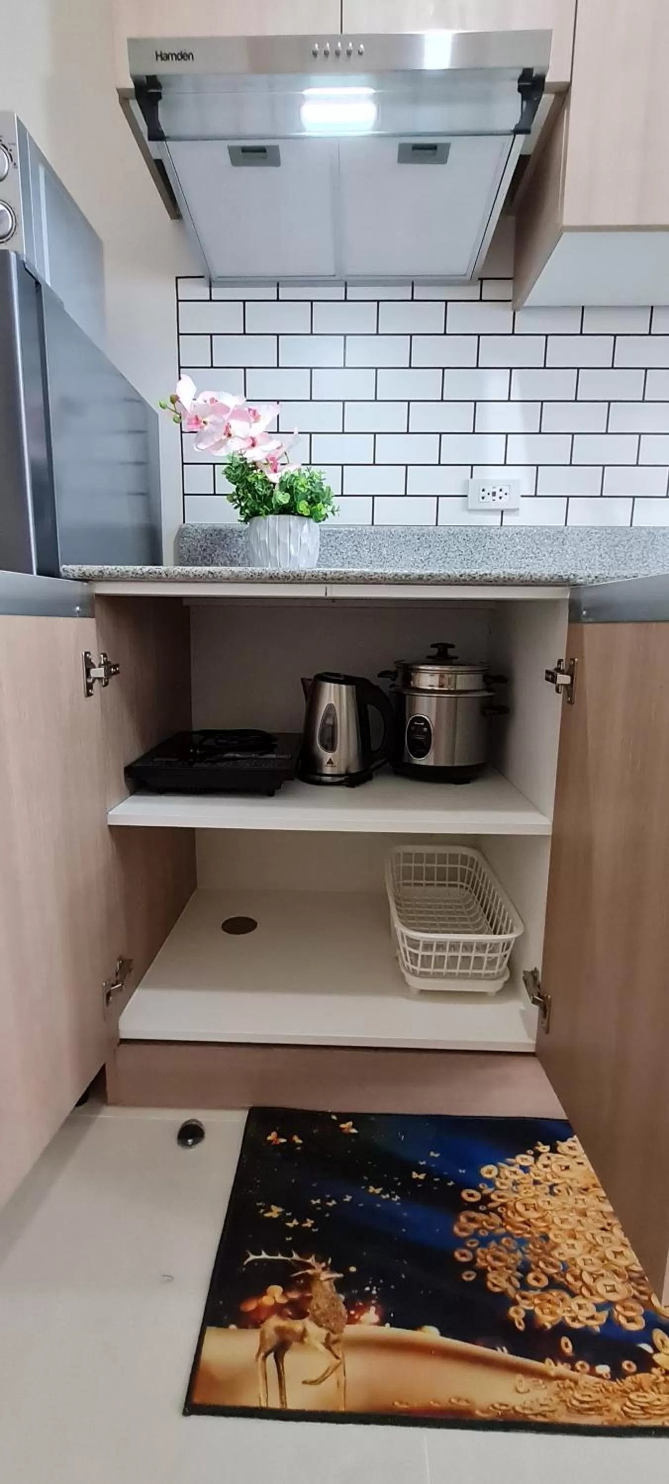 Kitchen or kitchenette in Inspiria Condo Units beside Abreeza Mall Davao