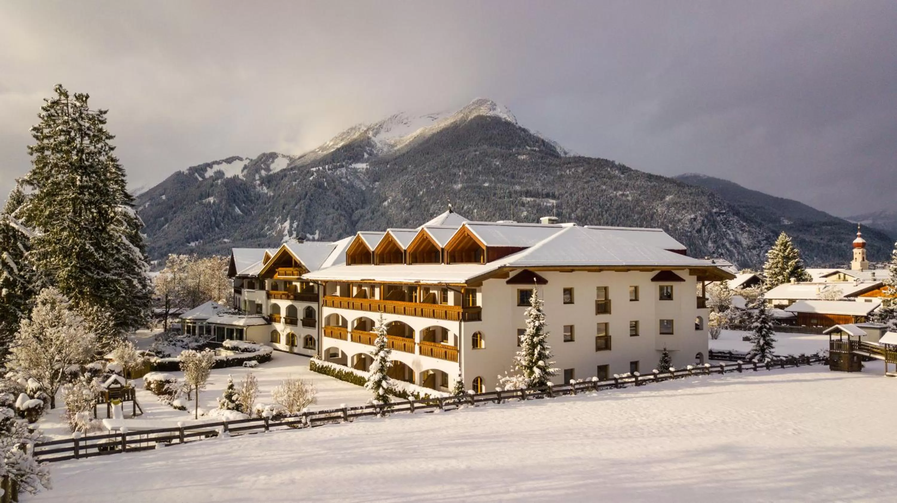Property building, Winter in Hotel Alpen Residence