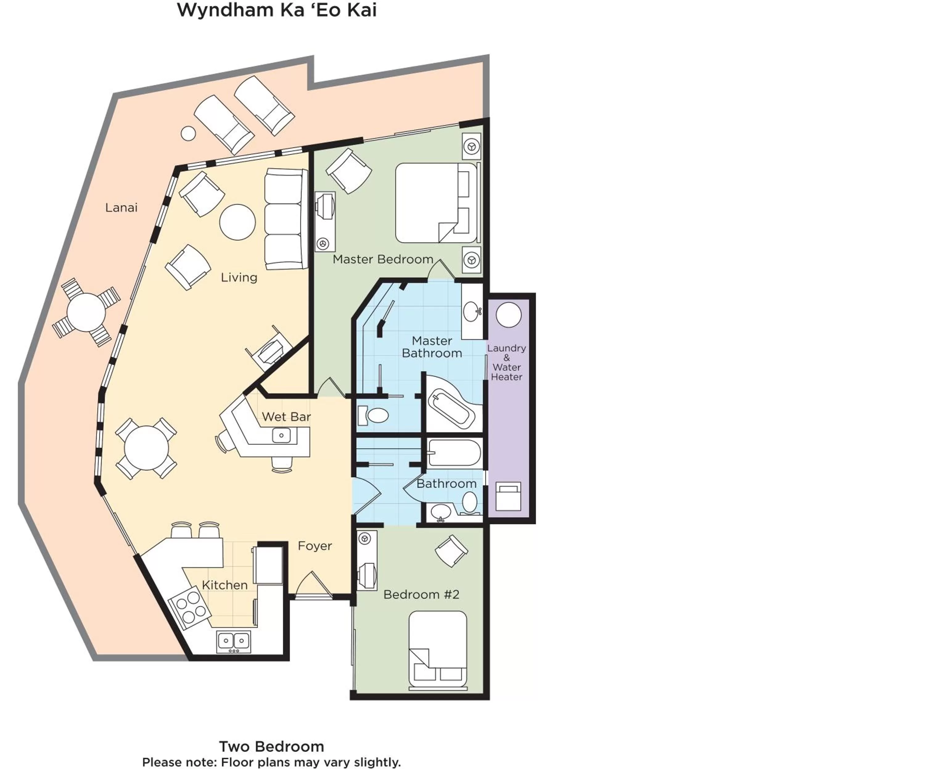 Floor plan in Club Wyndham Ka Eo Kai