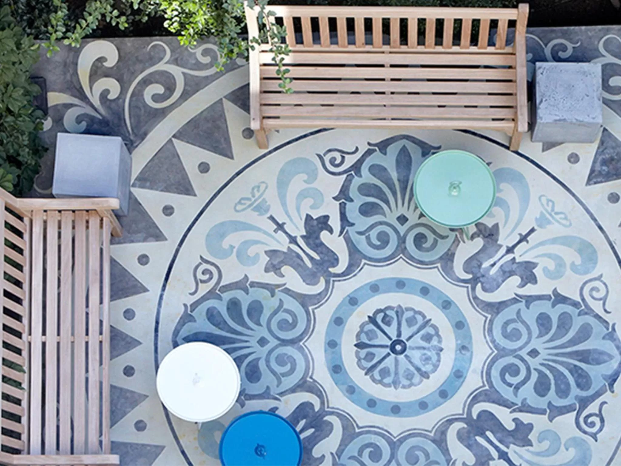 Patio in Apollon Library Suites