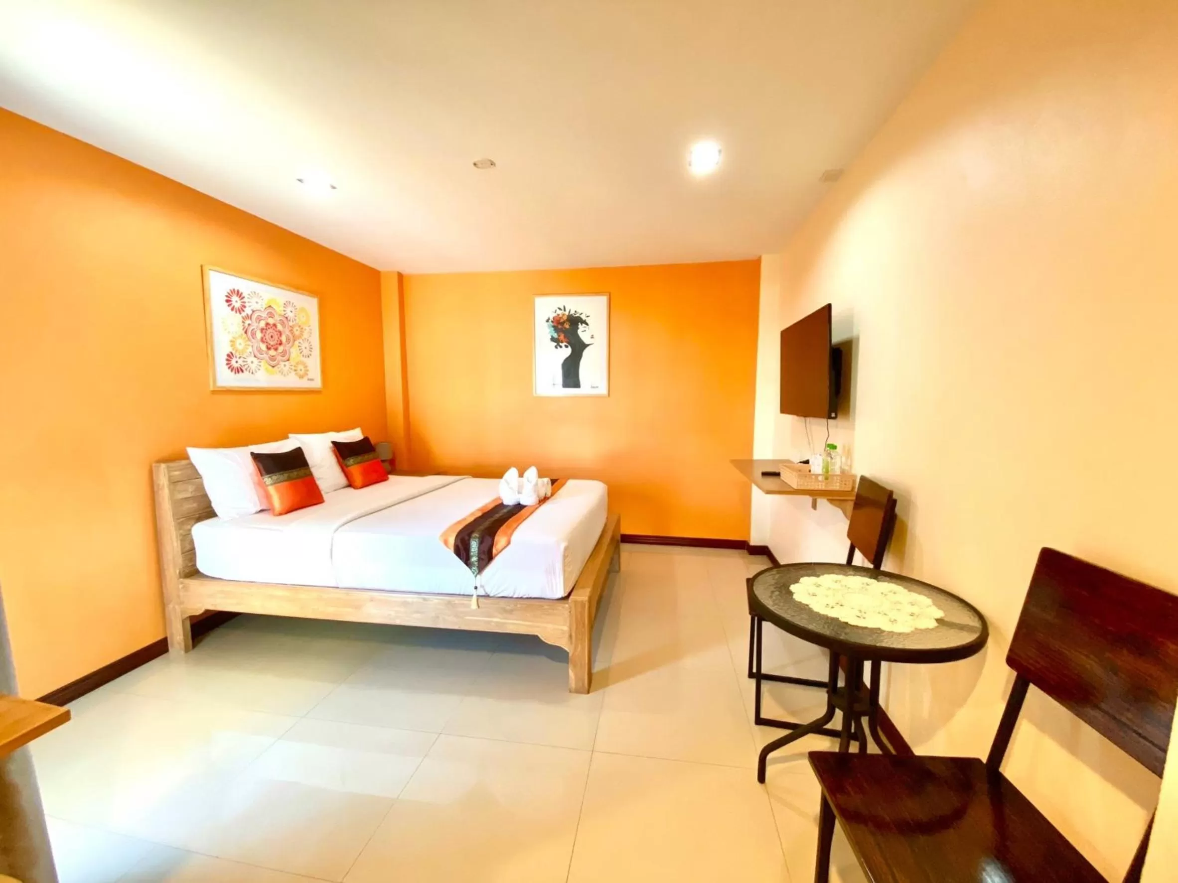 Bed in Chinda Boutique Hotel