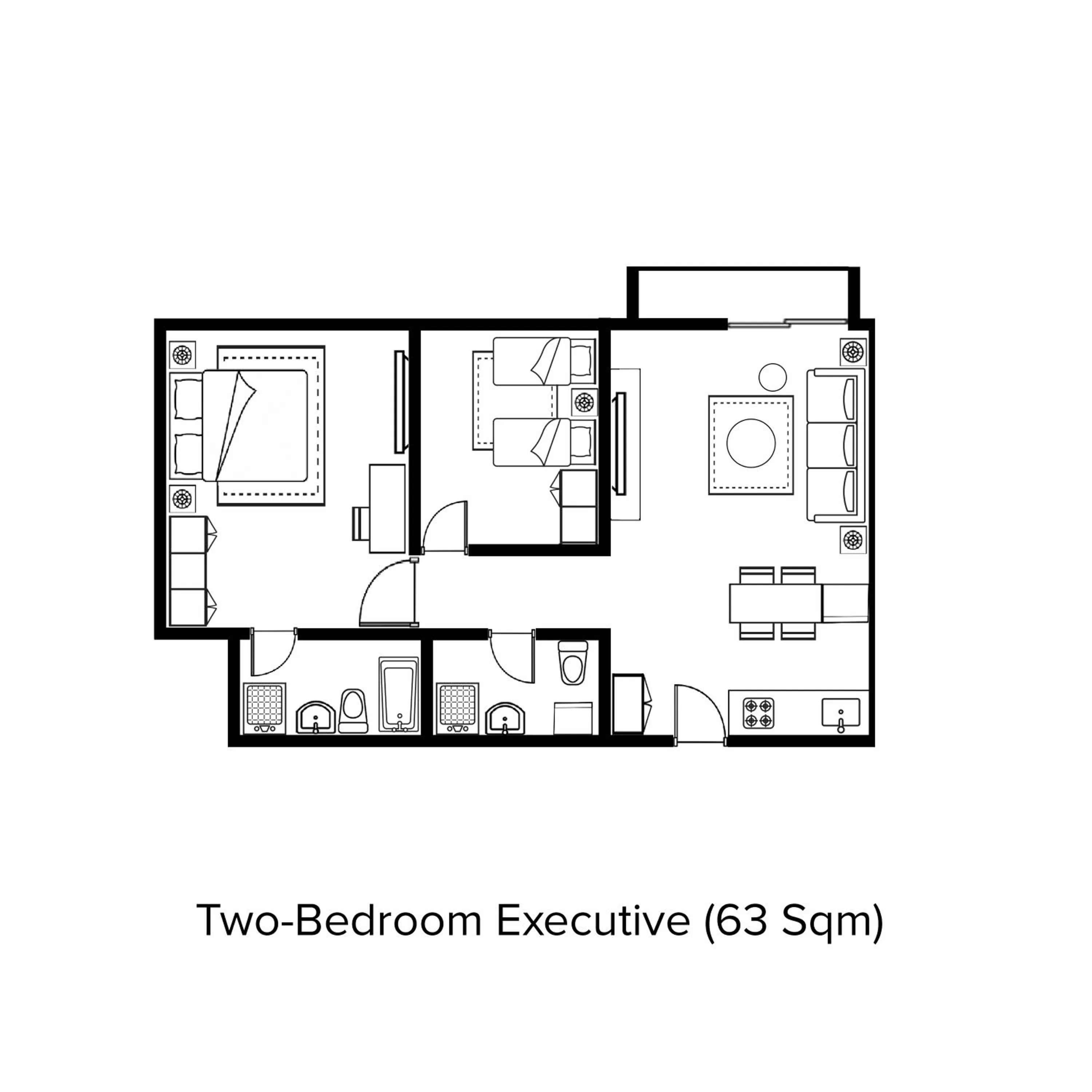 Floor plan in Citadines Sudirman Jakarta