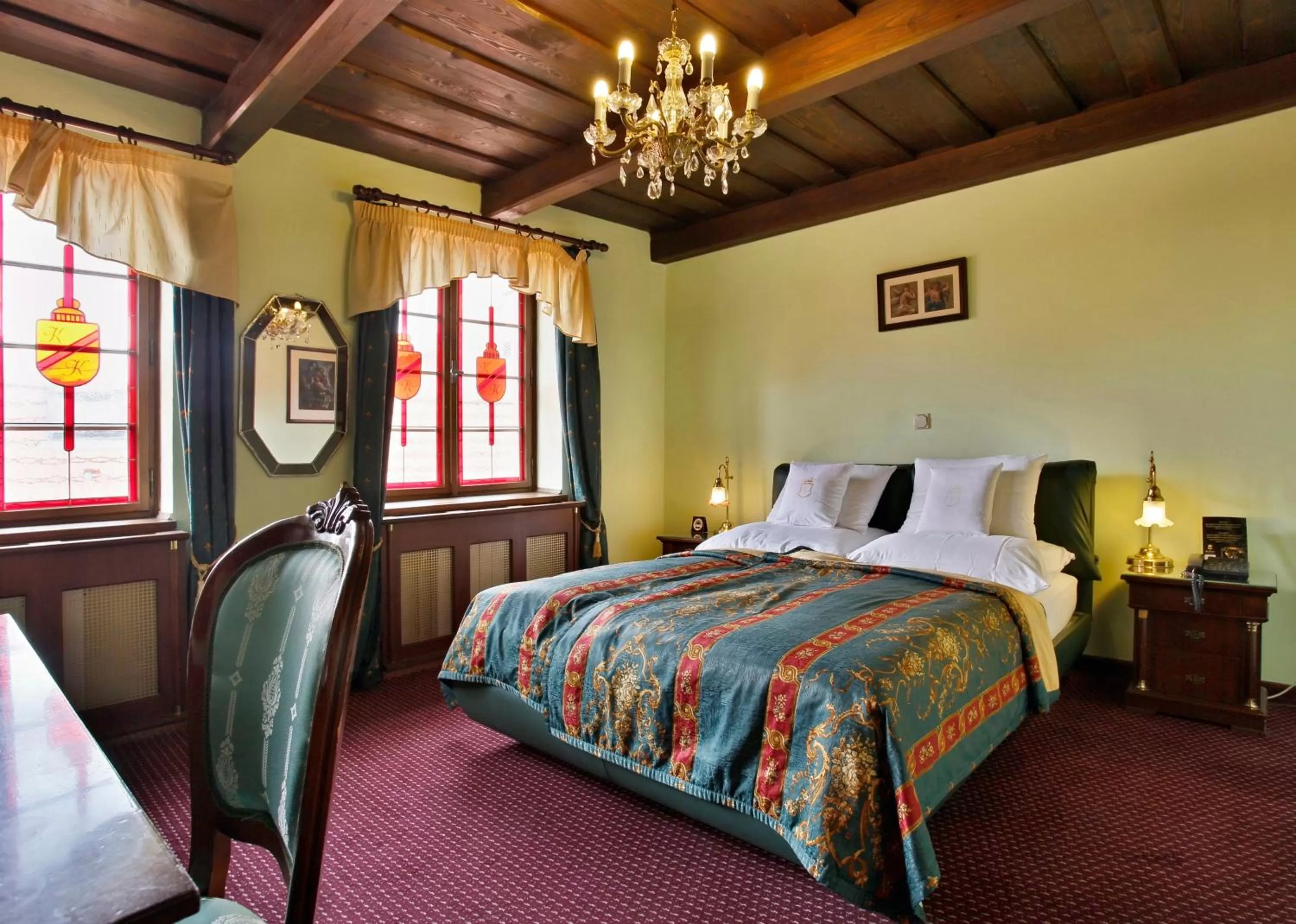 Photo of the whole room, Bed in U Páva