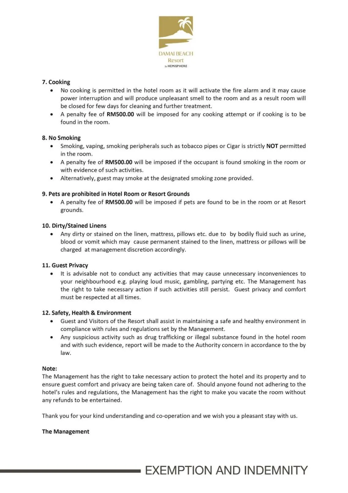 Logo/Certificate/Sign in Damai Beach Resort