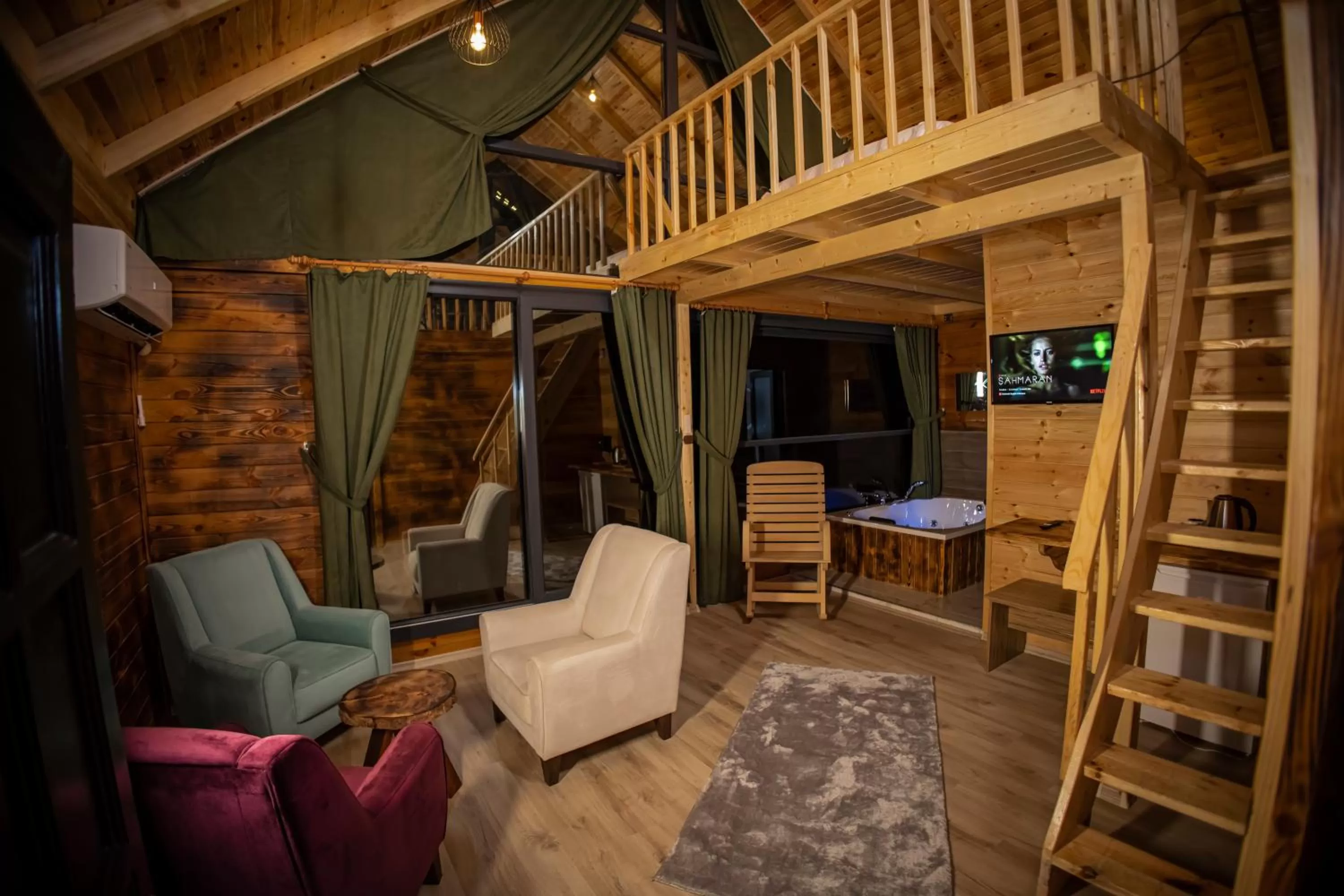 Living room in Pınar Suit Bungalow