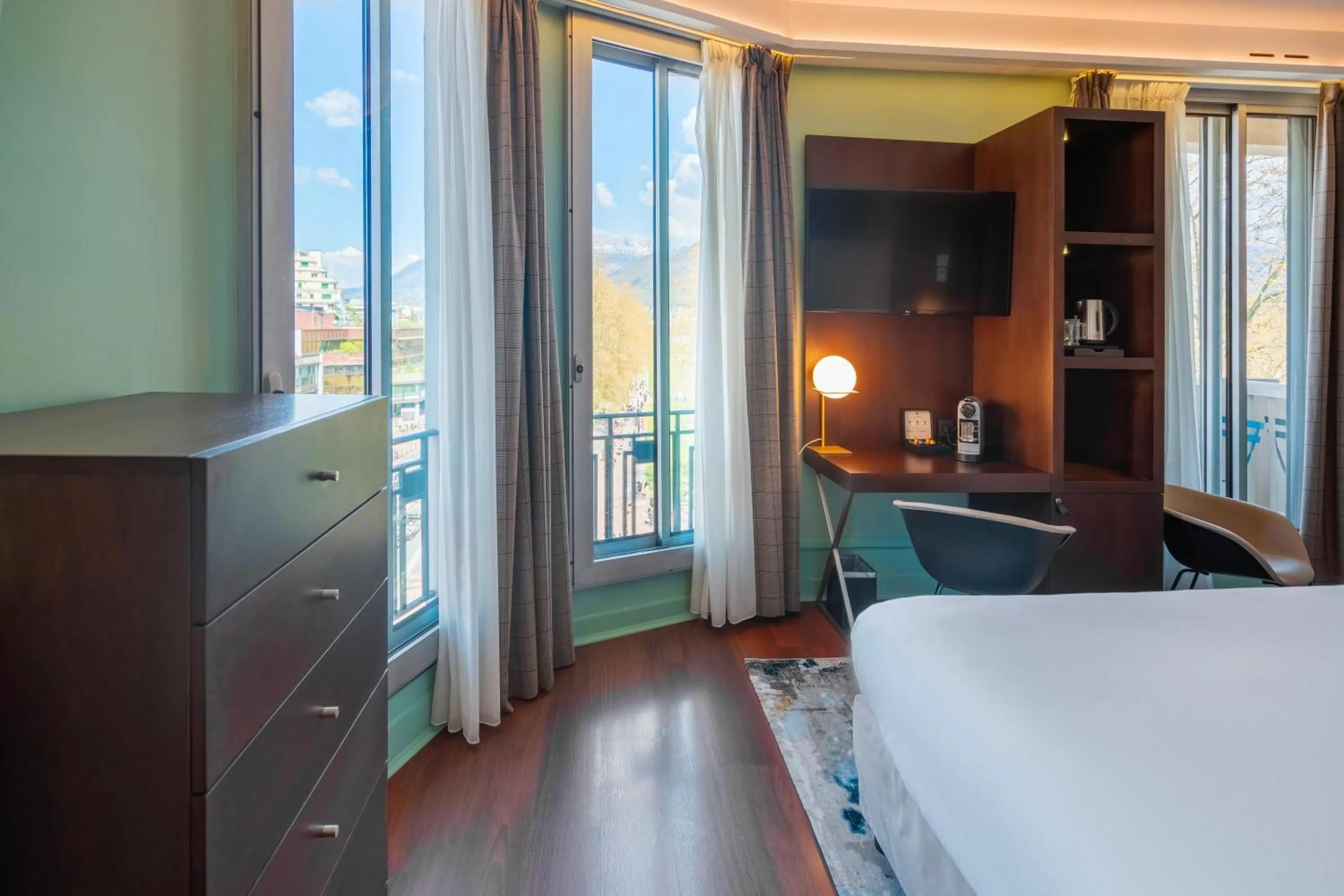 Bedroom, Bed in Le Splendid Hotel Lac D'Annecy - Handwritten Collection