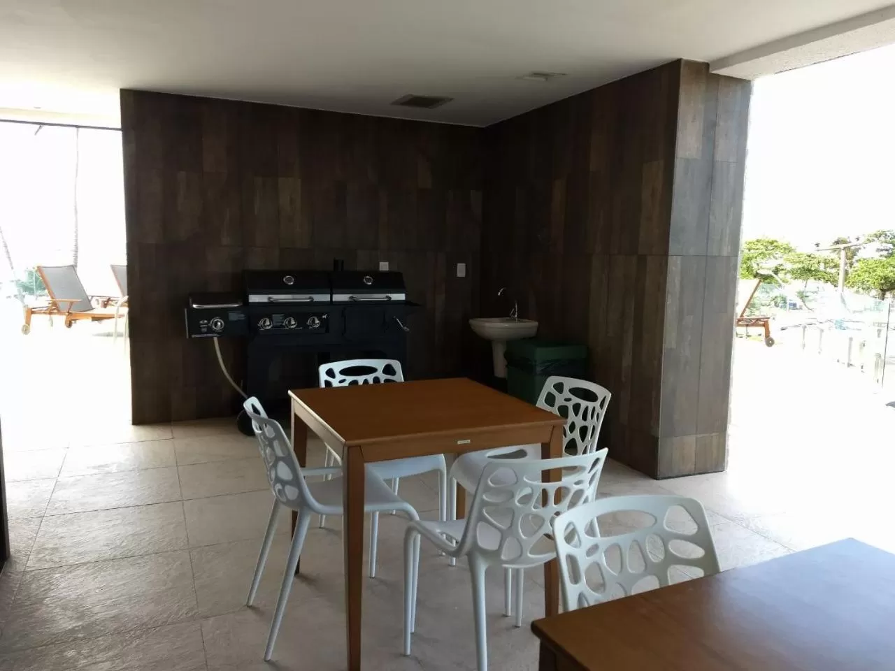 BBQ facilities, Dining Area in Iracema Residence Hotel Flat