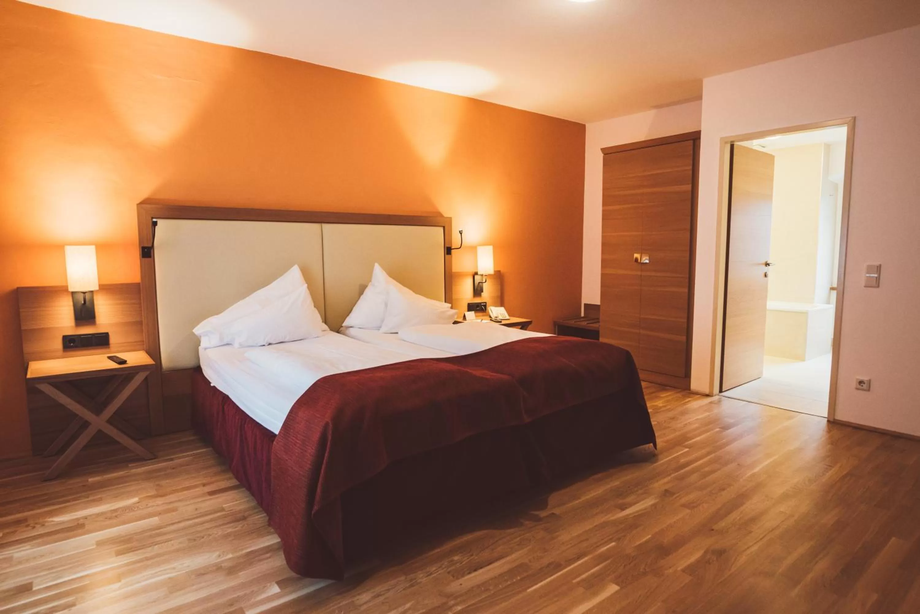 Photo of the whole room, Bed in Heritage Hotel Hallstatt