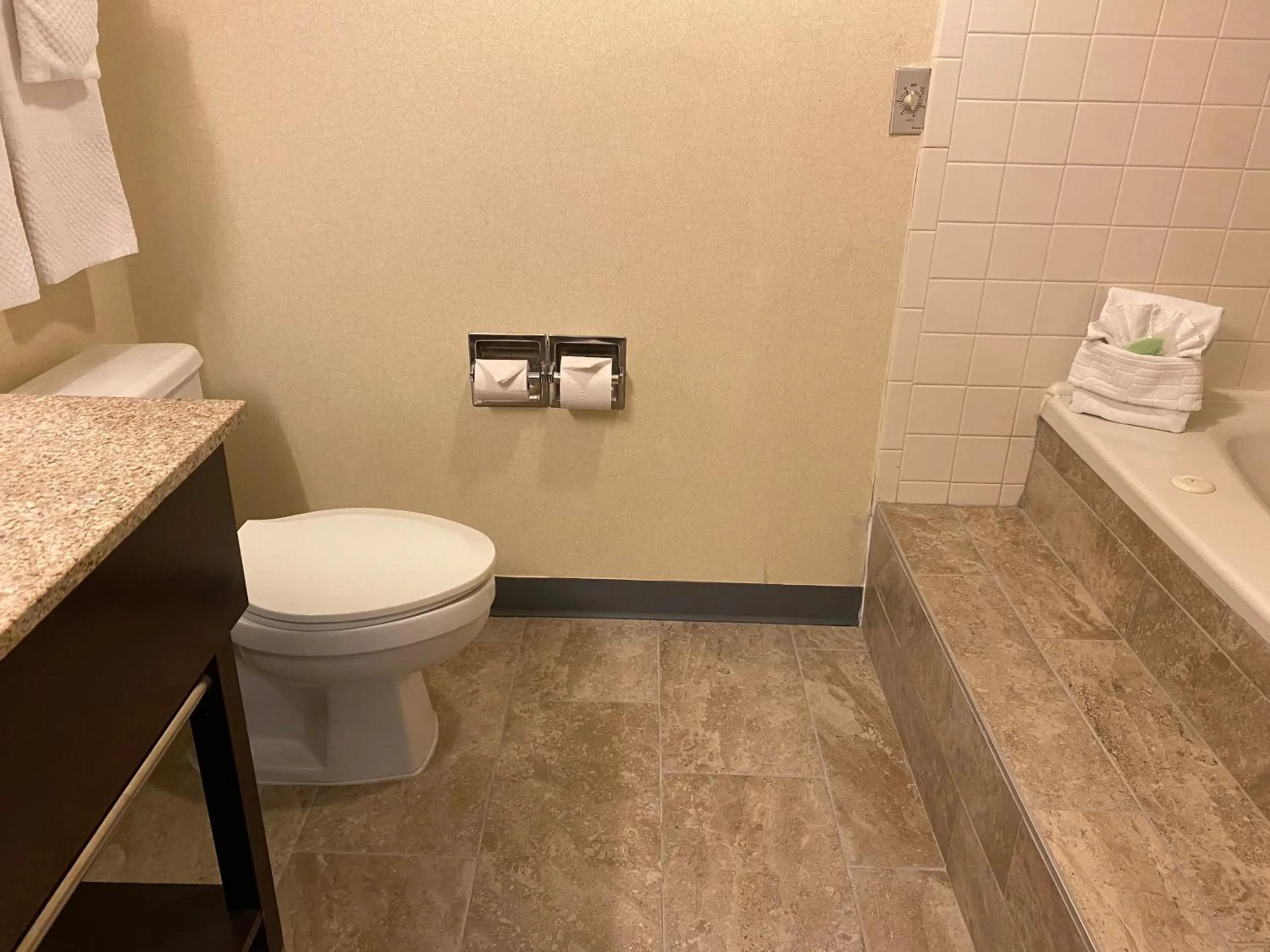 Toilet in Wyndham Garden Grand Rapids Airport