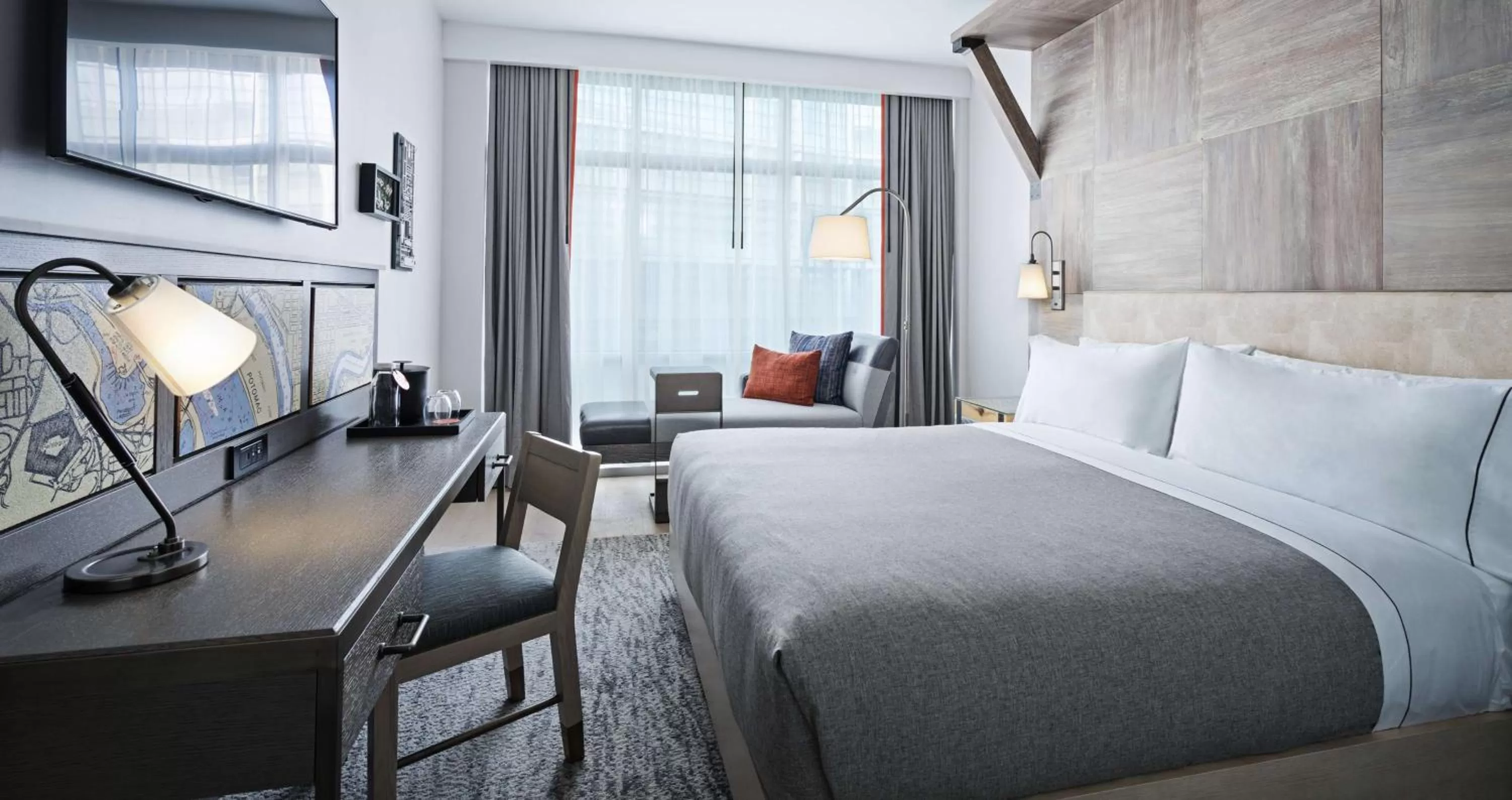 Bedroom, Bed in Canopy By Hilton Washington DC The Wharf