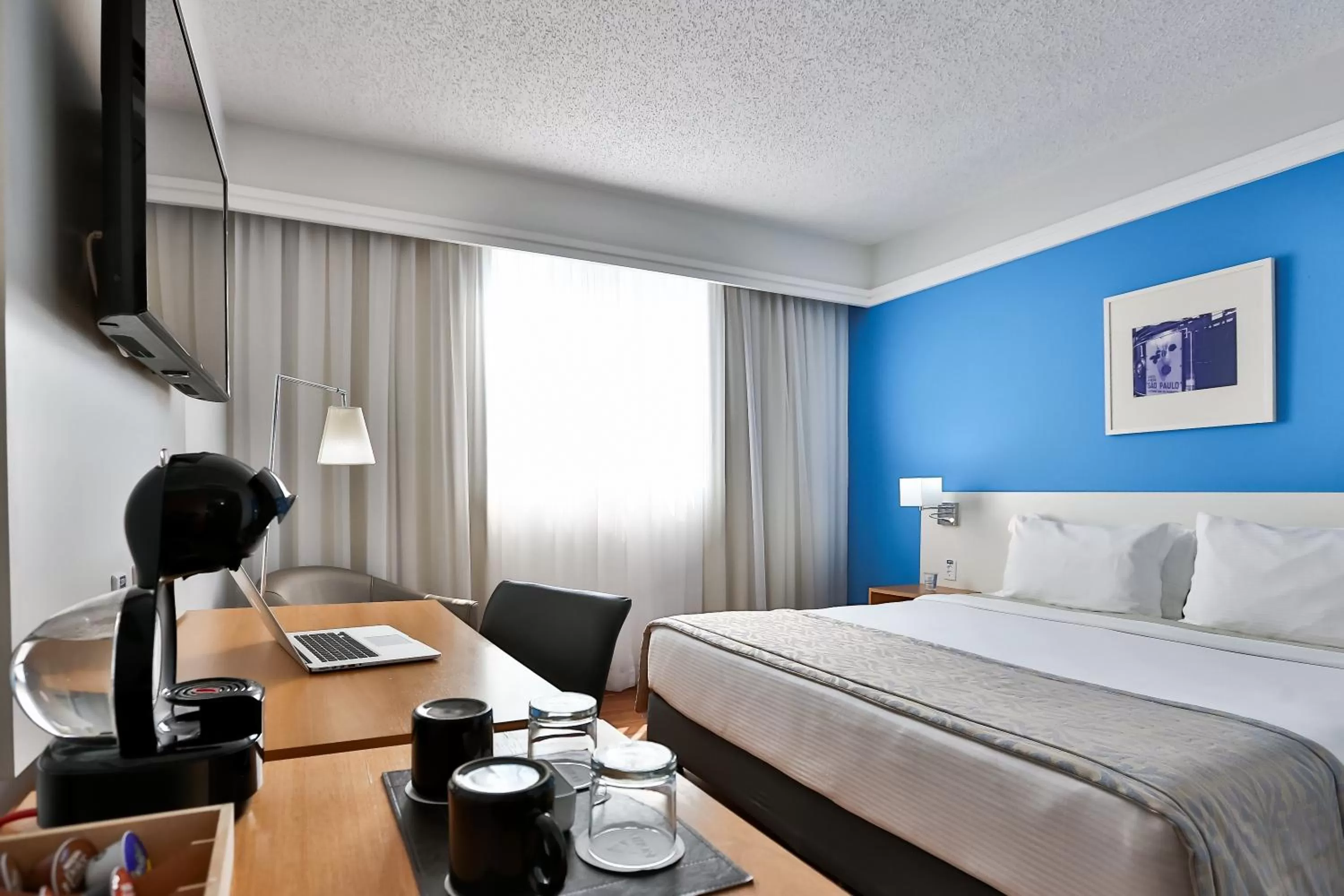 TV and multimedia, Bed in Slaviero São Paulo Downtown