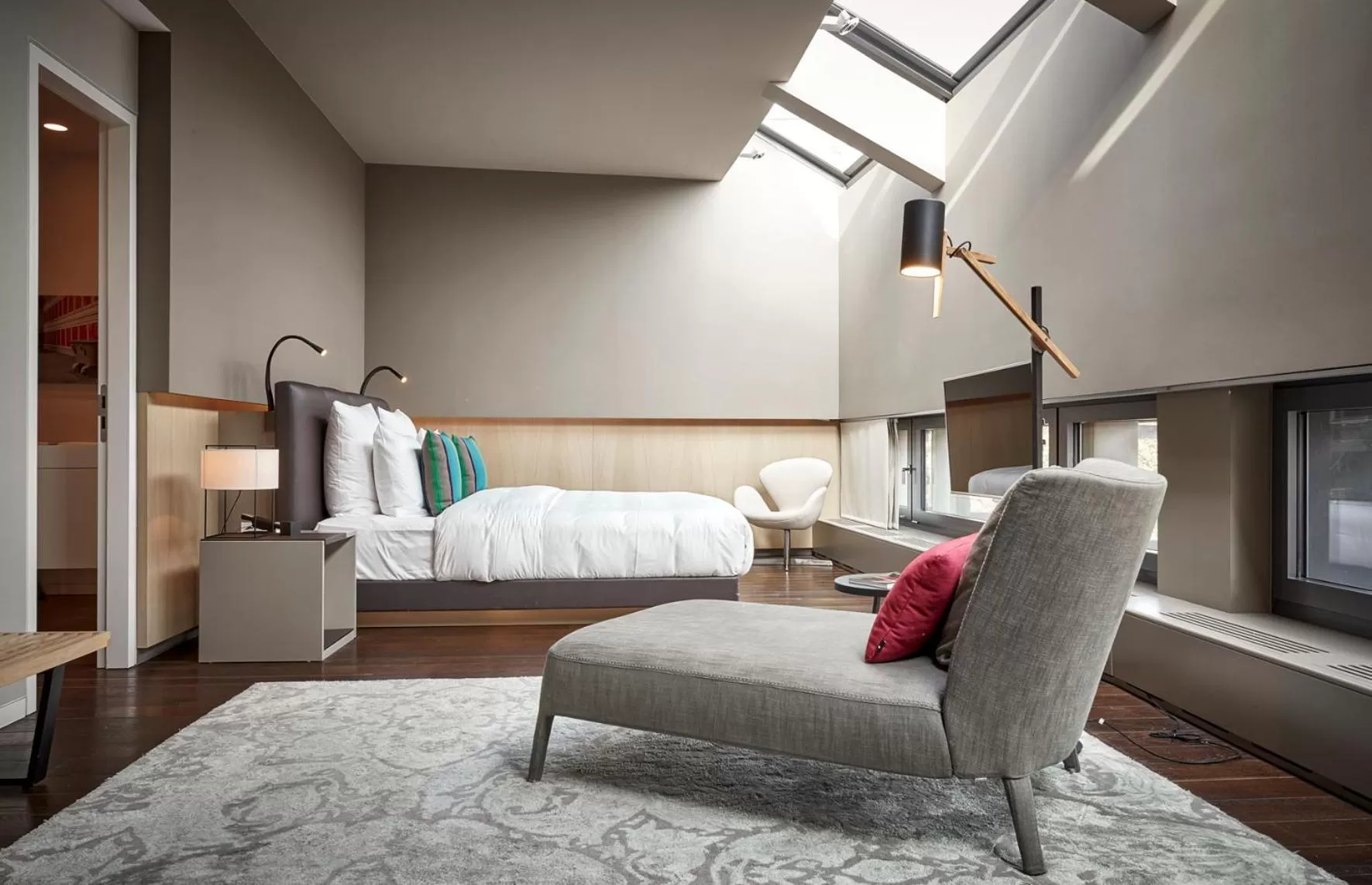 Bathroom, Bed in Das Stue