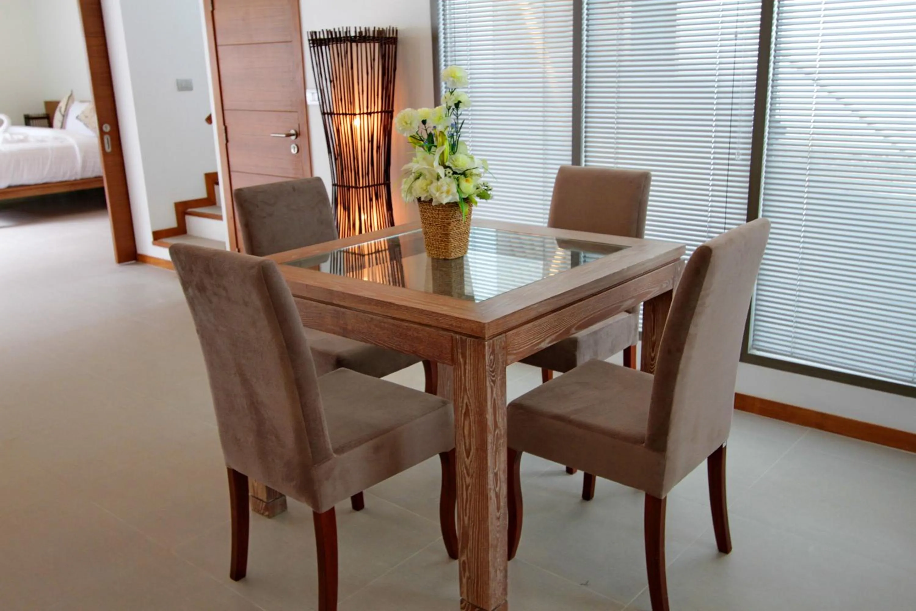 Dining area in Ya Nui Beach Villas