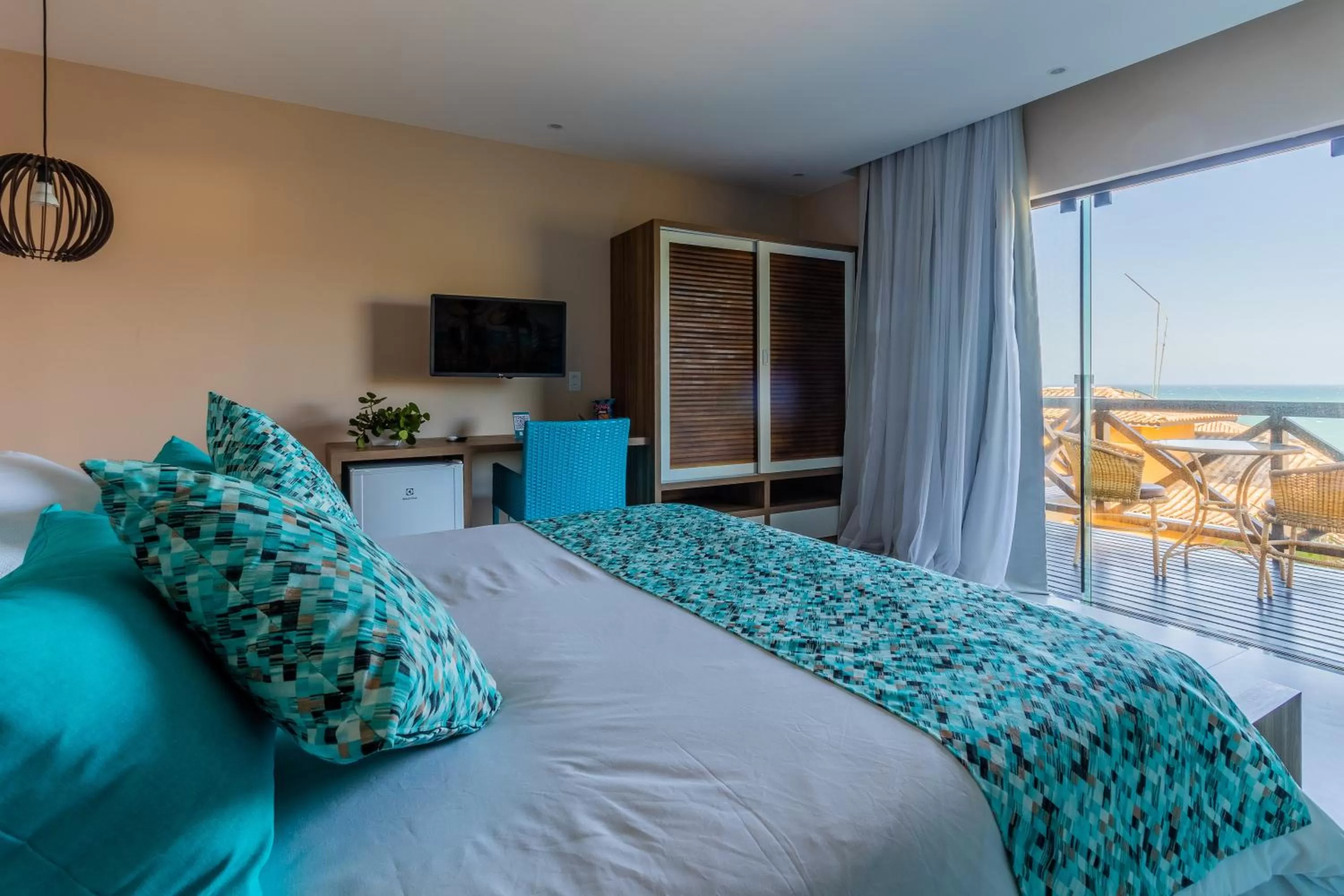 View (from property/room), Bed in Hotel Pousada Brava Club