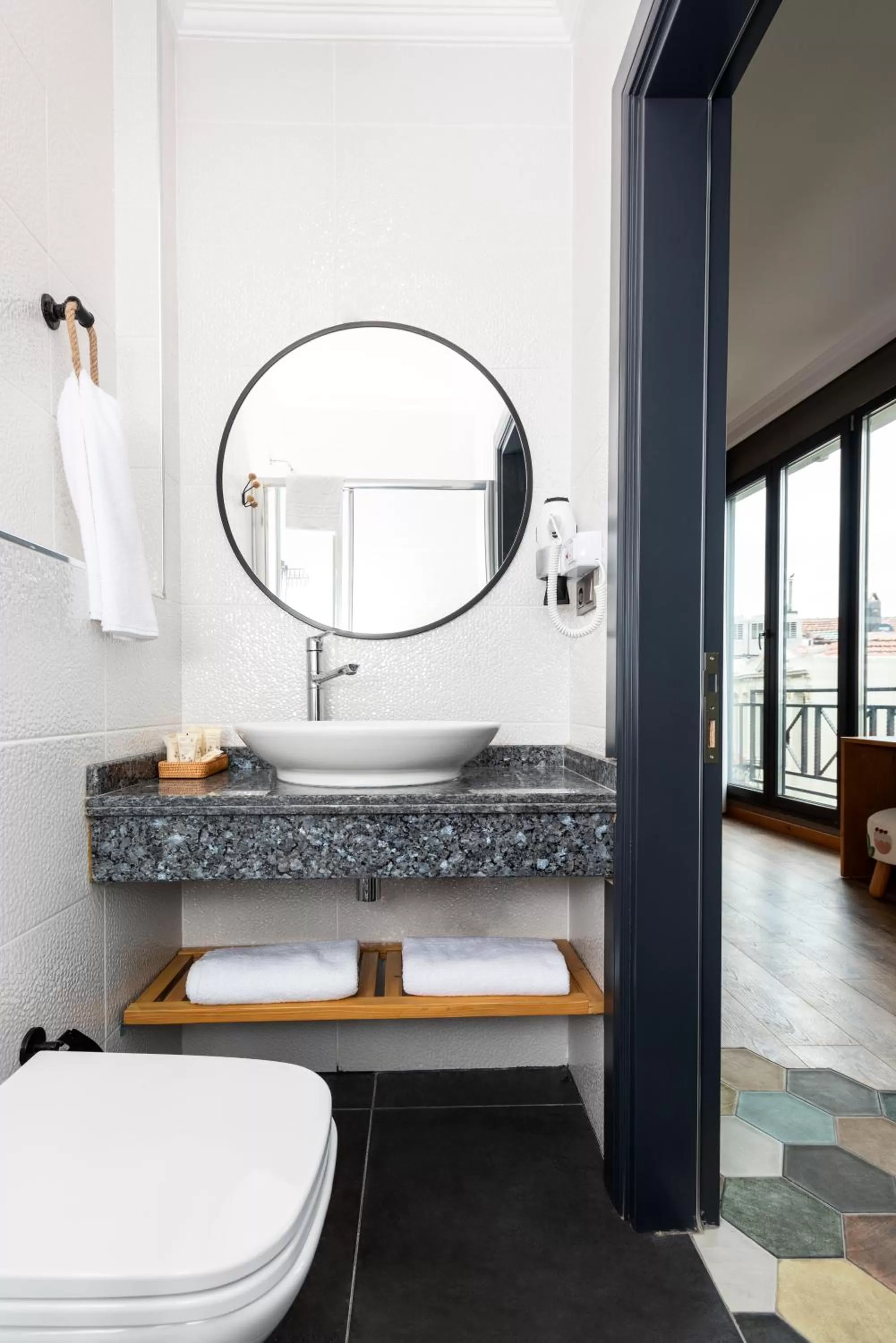 Bathroom in Istanbul Old City Colorful Houses Balat PETRION Hotel