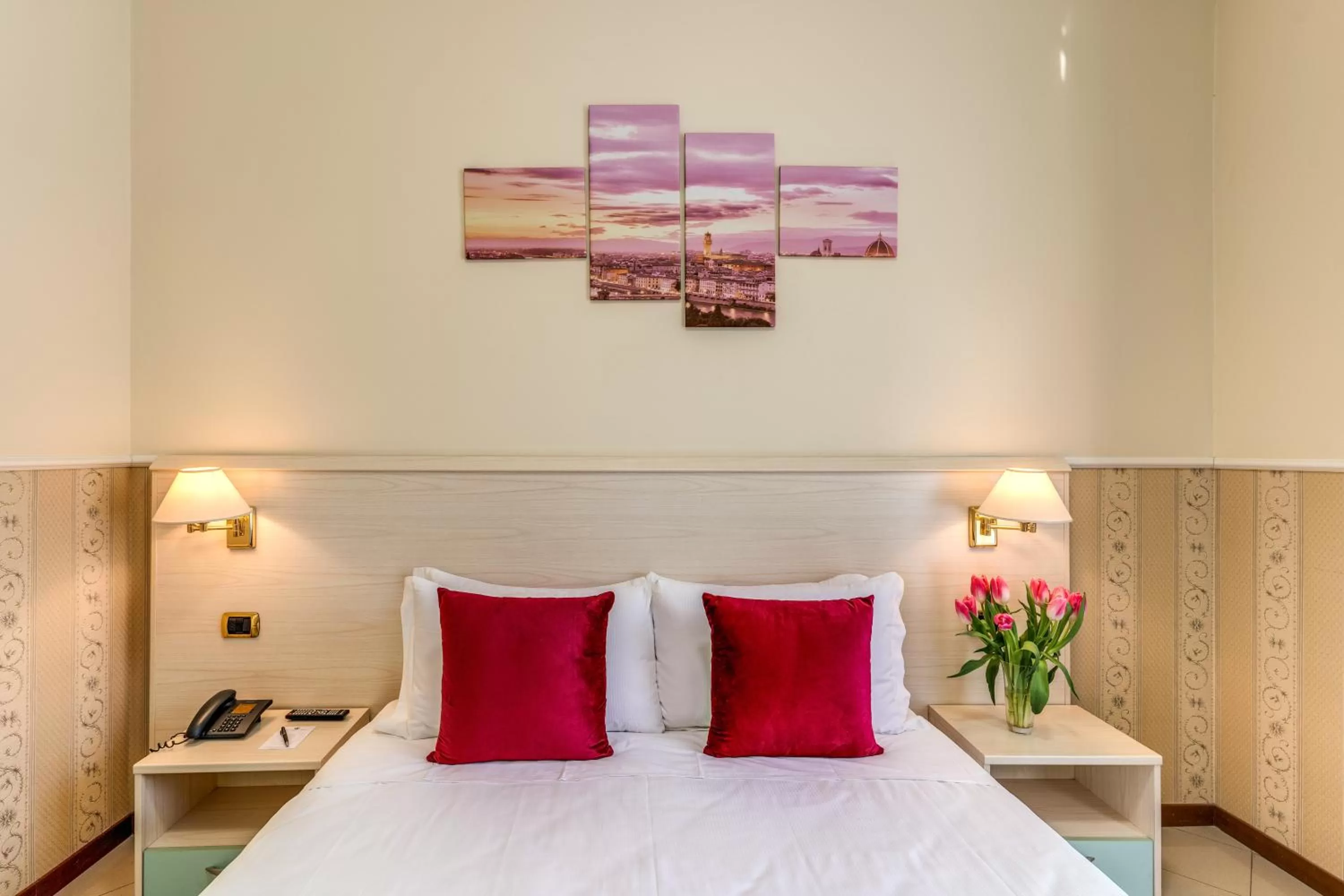 Bed in Hotel Ottaviano Augusto