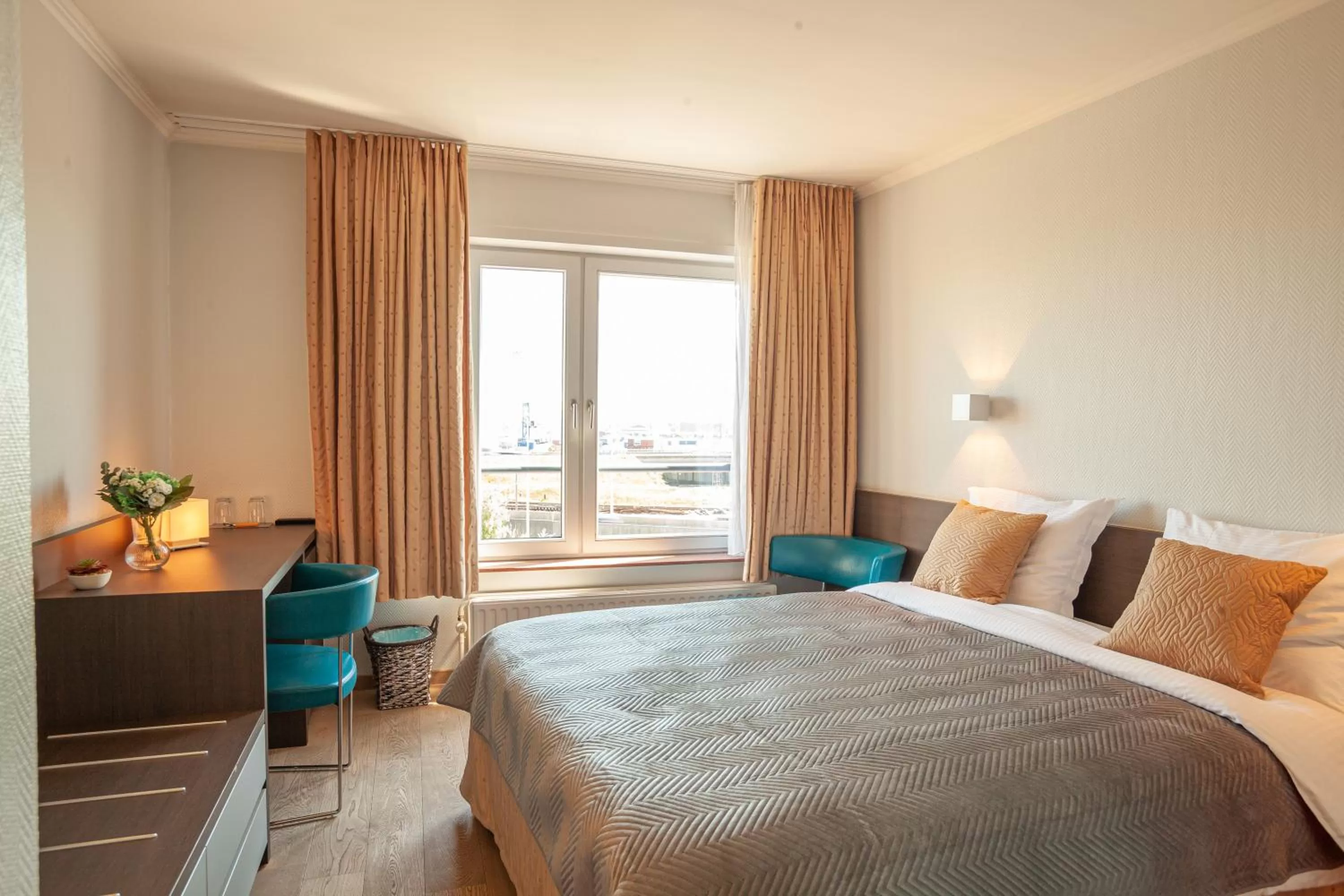 Bed in Hotel Monaco Zeebrugge Beach by Rikas Hotels