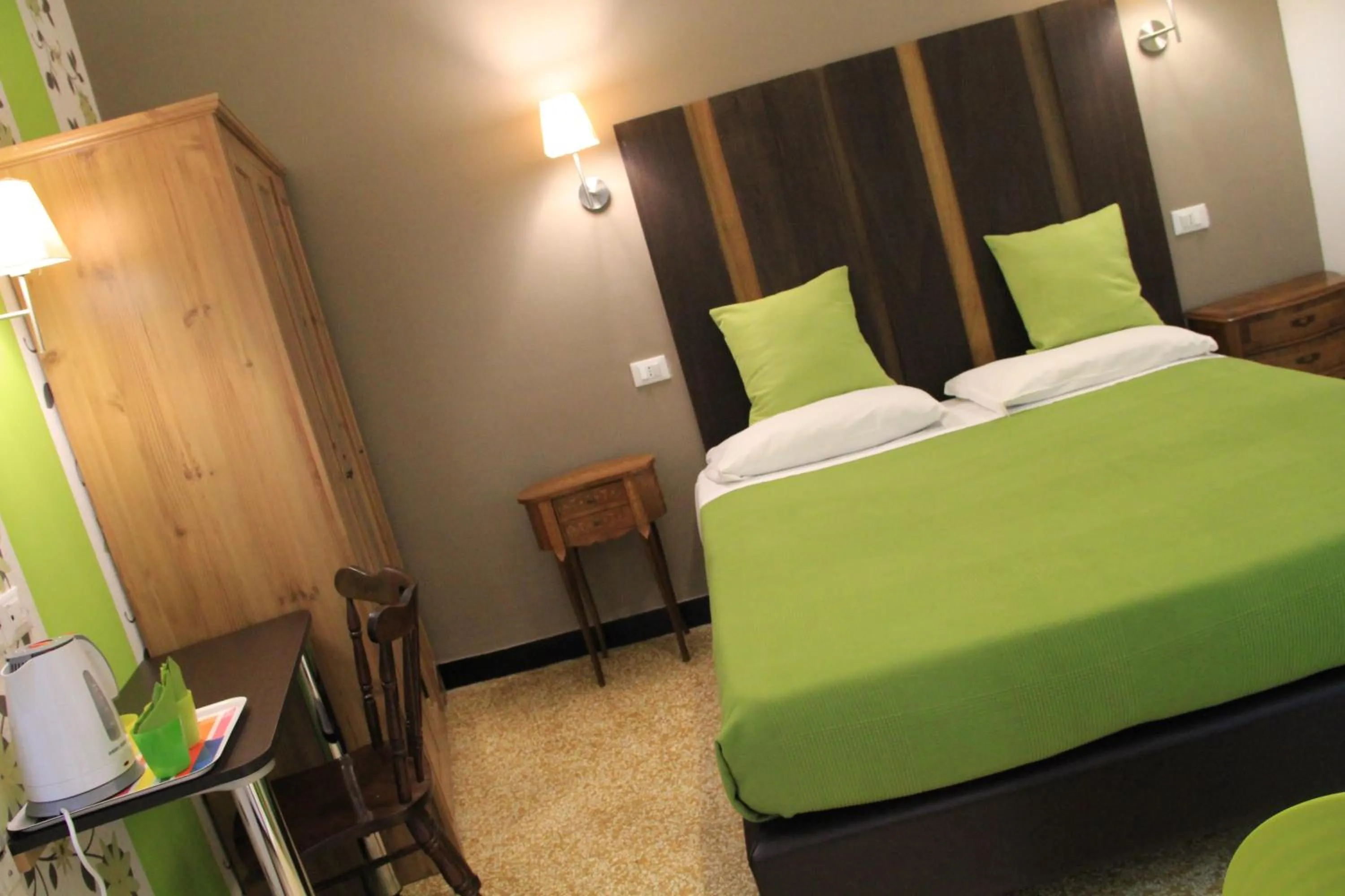 Decorative detail, Bed in Hotel Bologna