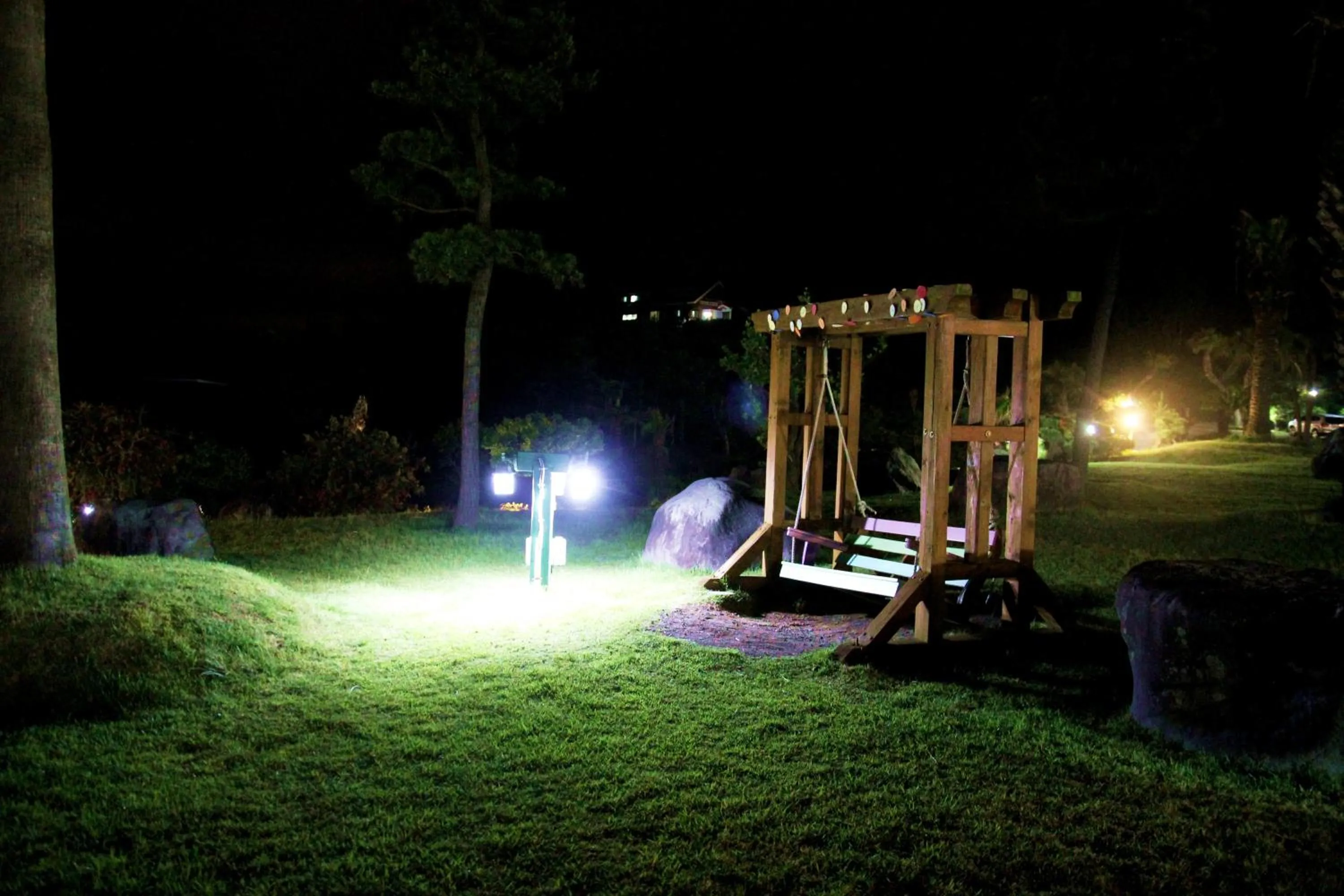 Garden view in Jungmun Log Pension & Resort