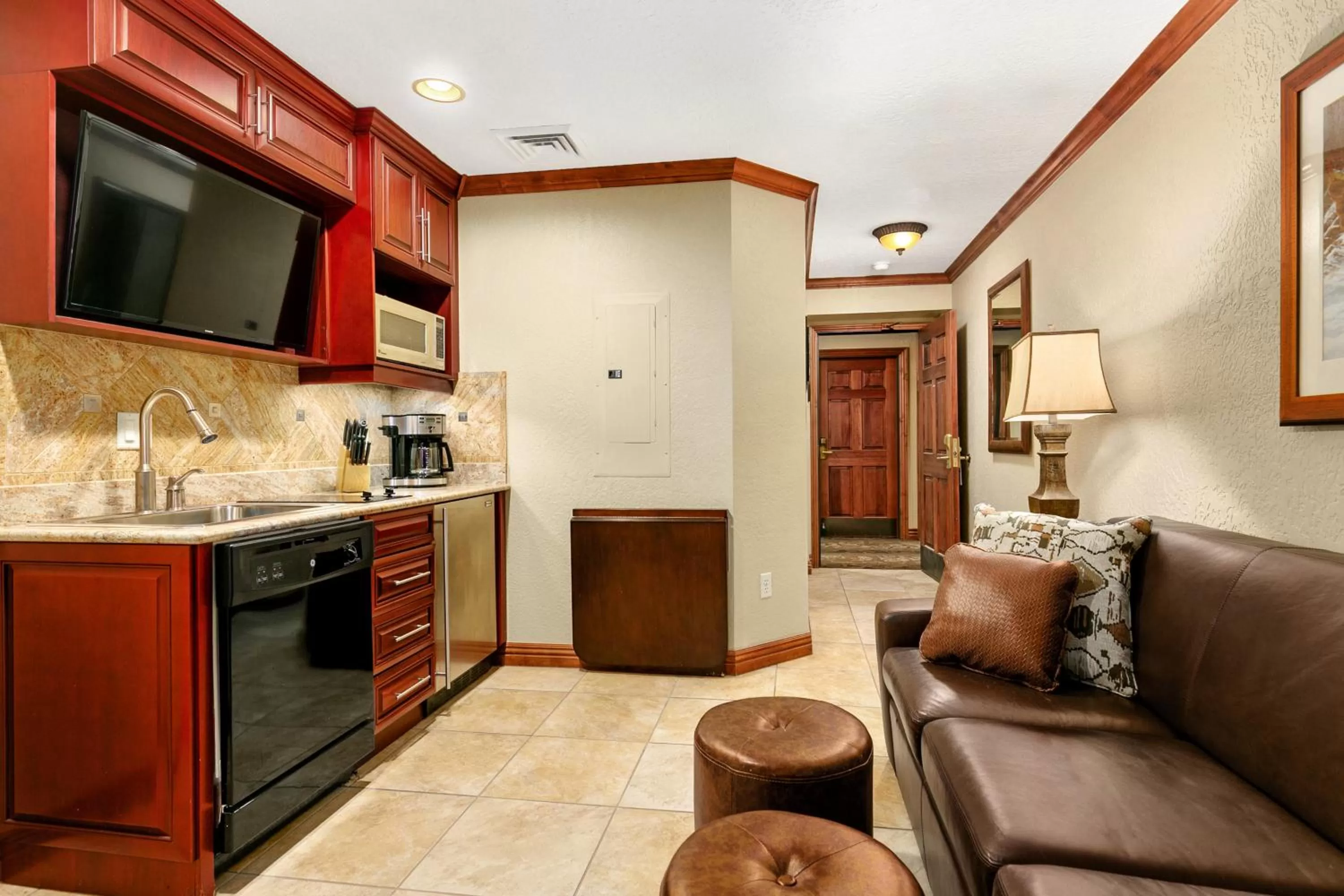 Kitchen or kitchenette in Condos at Canyons Resort by White Pines