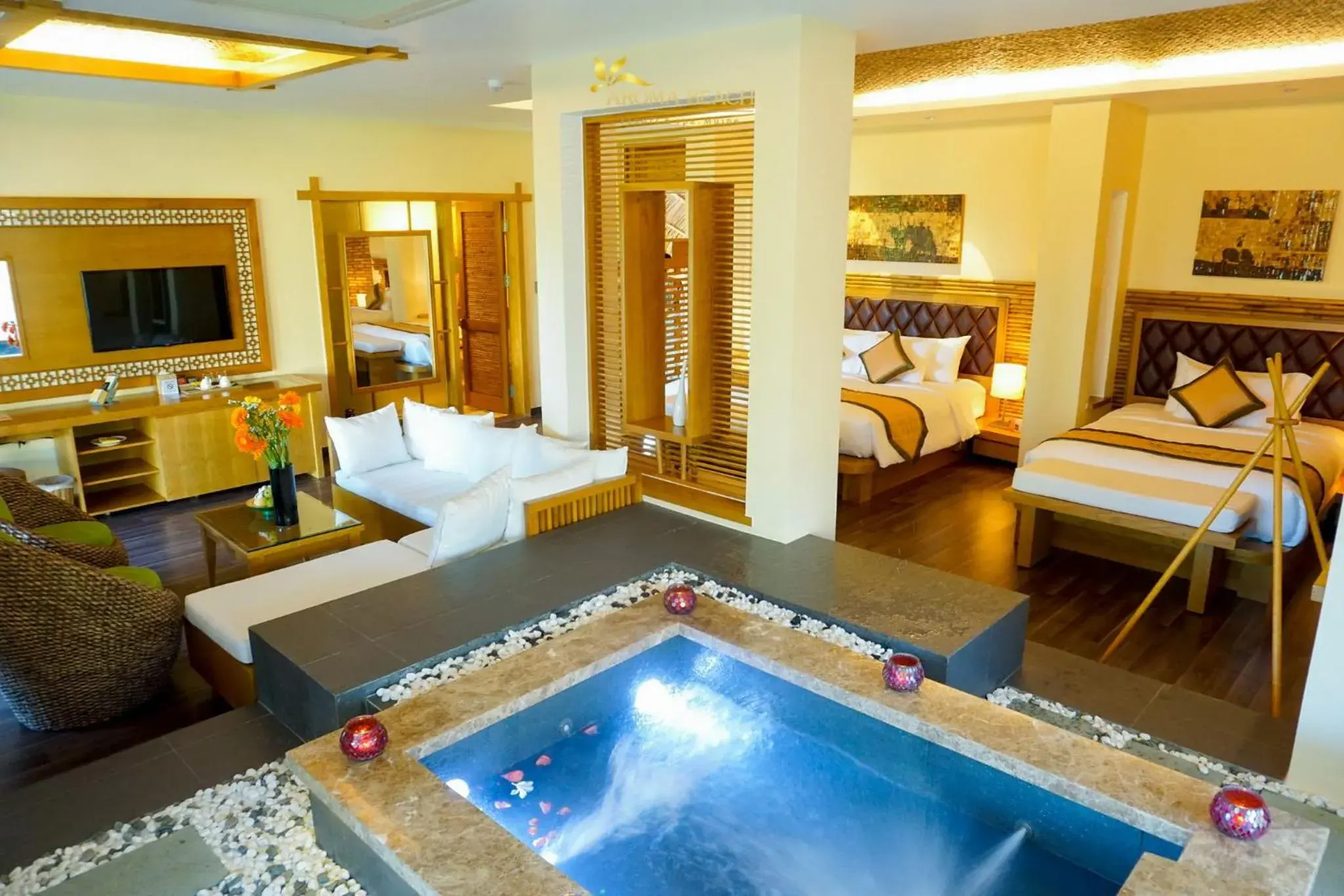 Triple Room with Balcony in Aroma Beach Resort and Spa Triple Room with Balcony in Aroma Beach Resort and Spa
