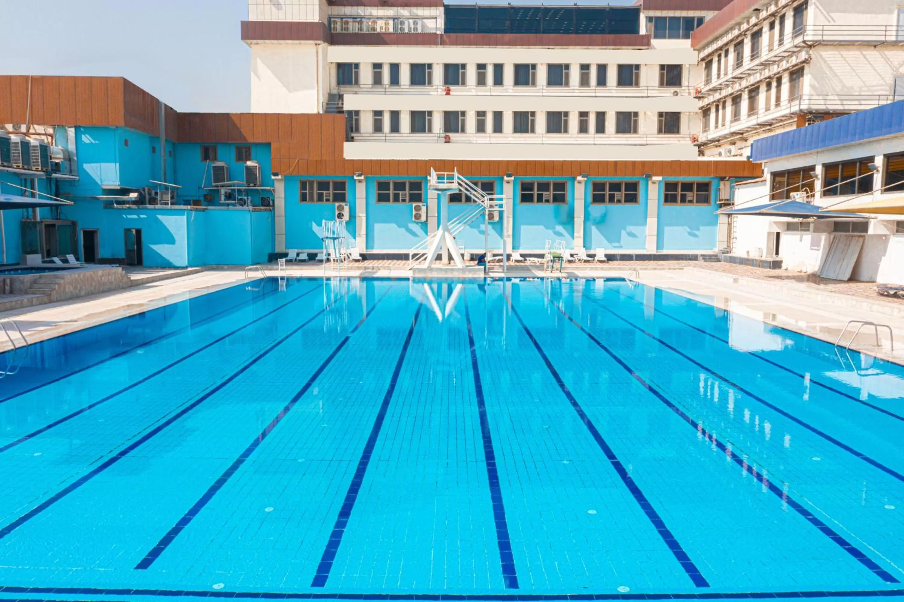Pool view in Al Yarmouk International Hotel