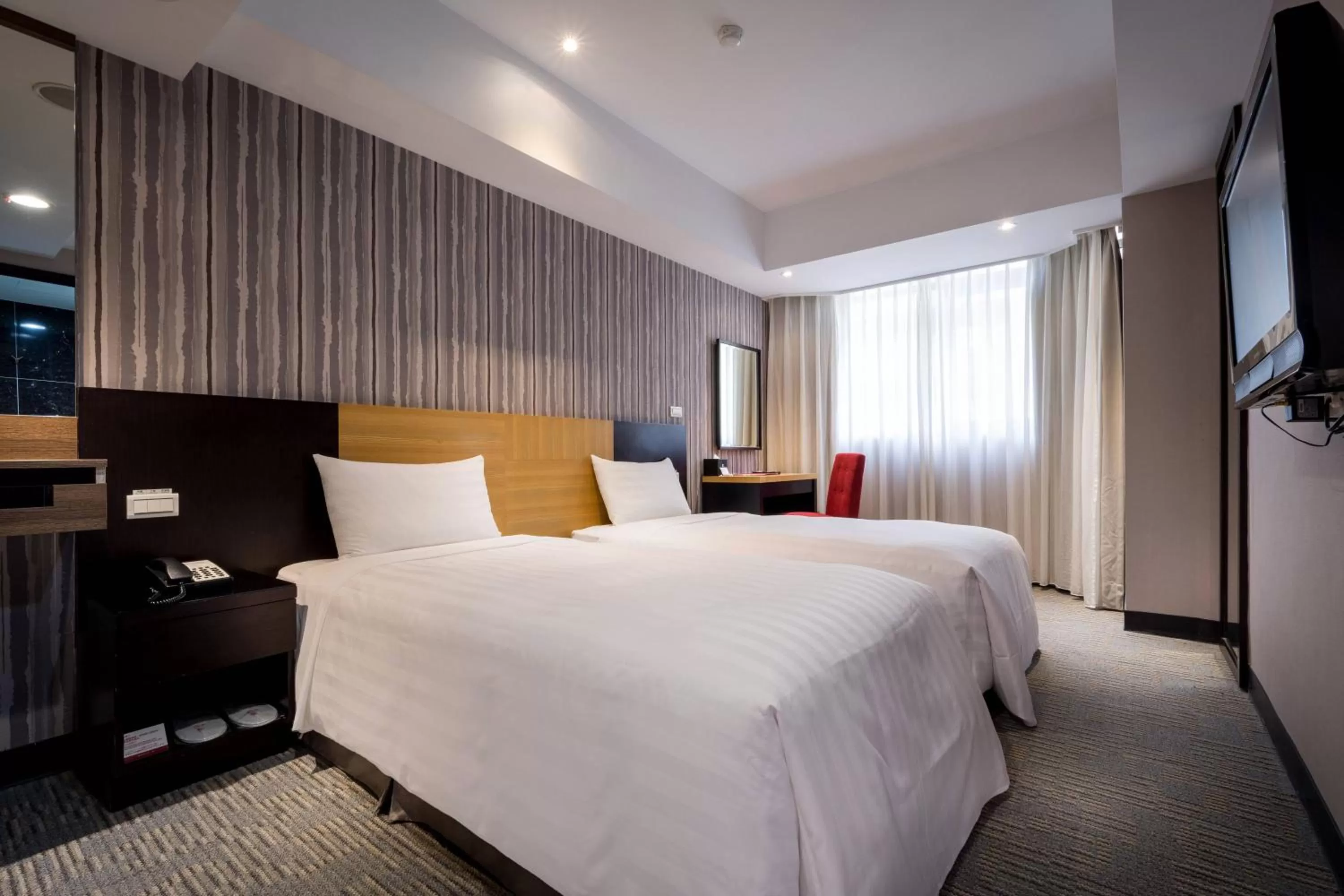 Bed in 台北碧瑤飯店 Hotel B