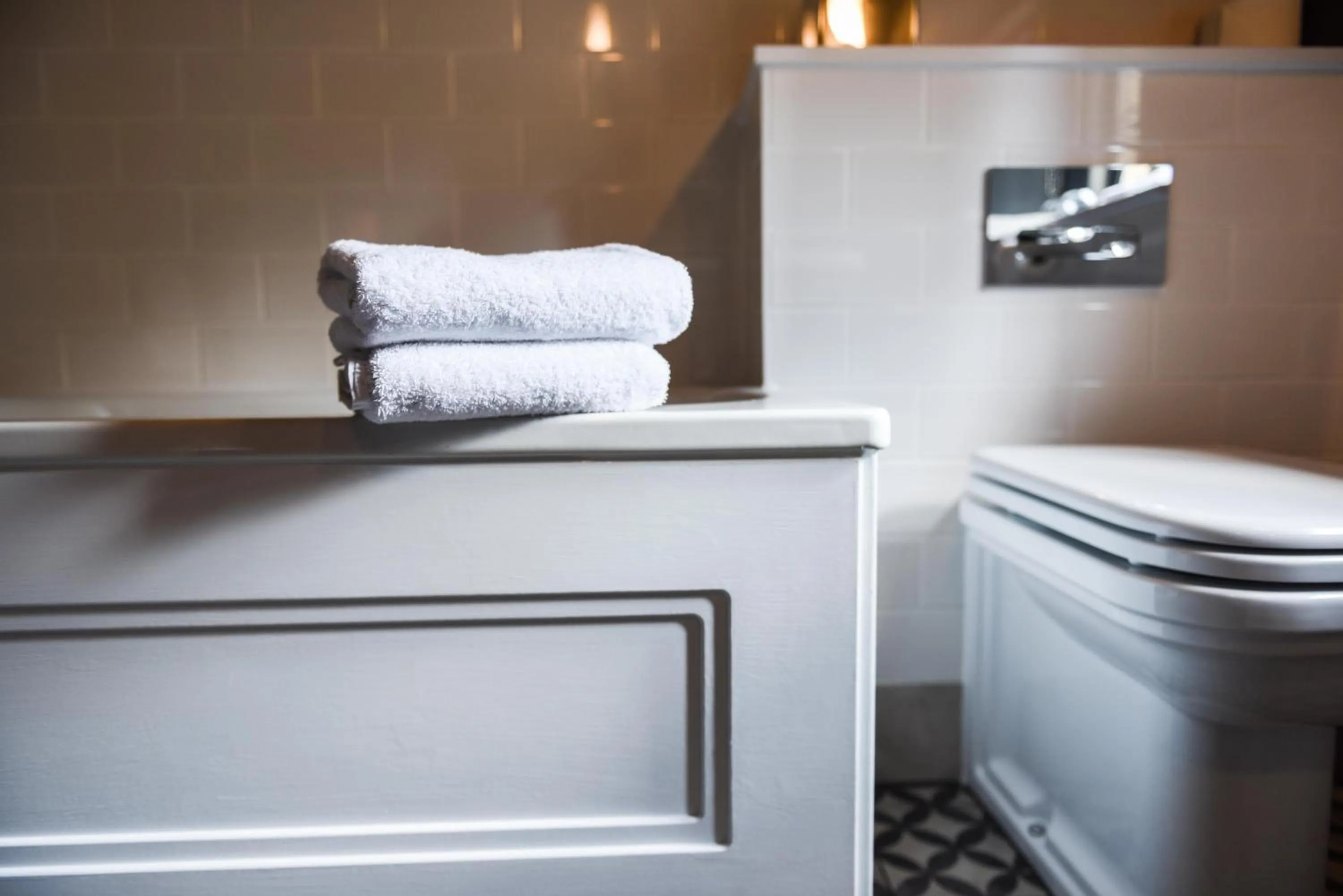 Bathroom in The Lygon Arms - an Iconic Luxury Hotel