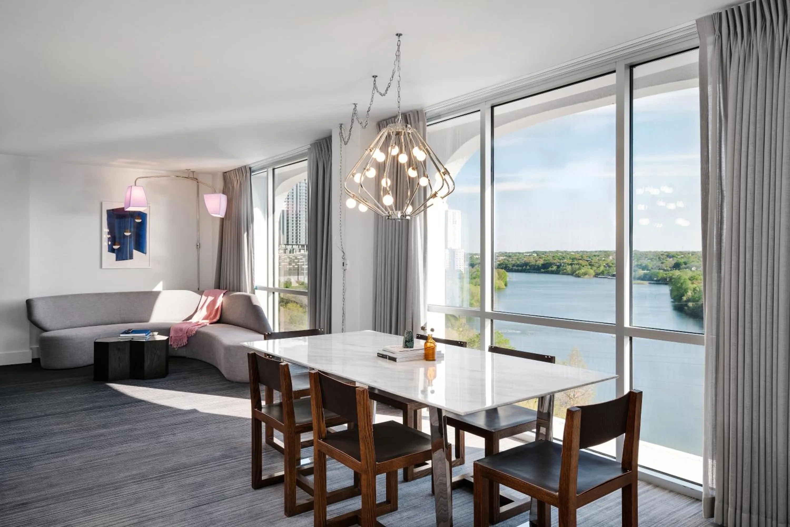 Seating area in The LINE Austin